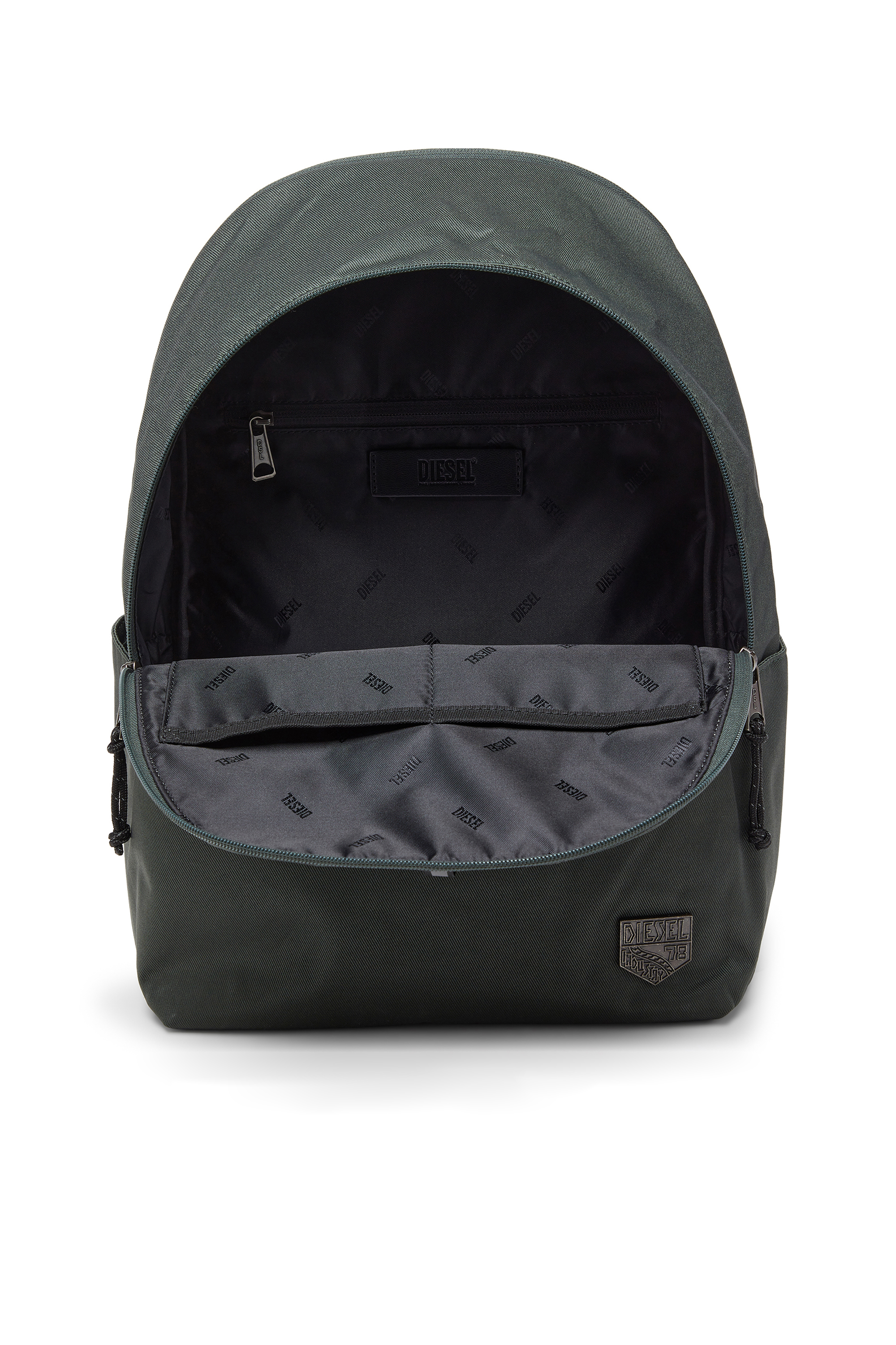 Diesel - D-PACK BACKPACK X, Unisex's D-Pack - Backpack in nylon with emblem logo in Dark Green - 3