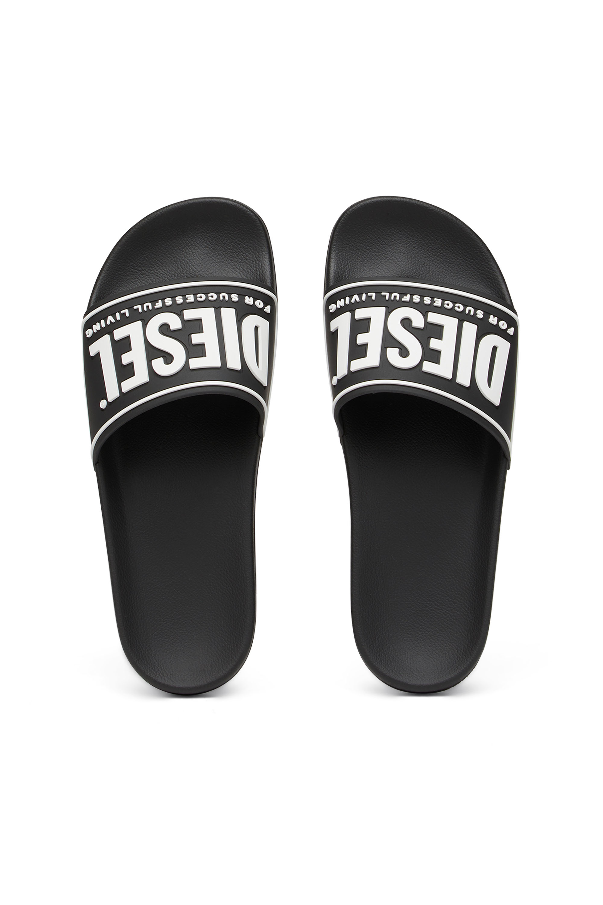 SA-MAYEMI CC W, Black Diesel - SA-MAYEMI CC W, Woman's Sa-Mayemi-Rubber slides with embossed logo in Black - 4