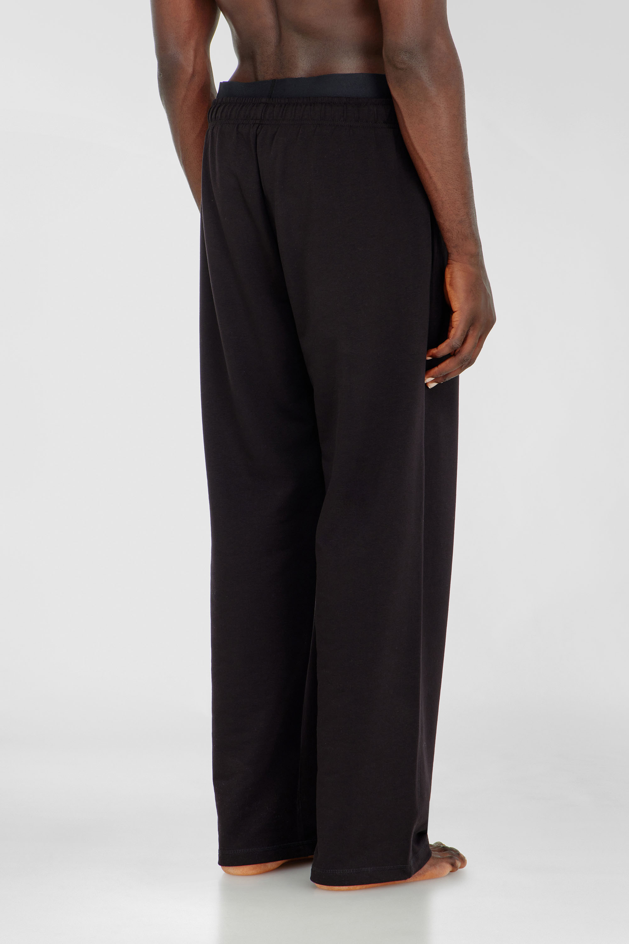 Diesel - BRADLEY-D-POP, Man's Cotton sweatpants with Diesel logo waistband in Black - 2