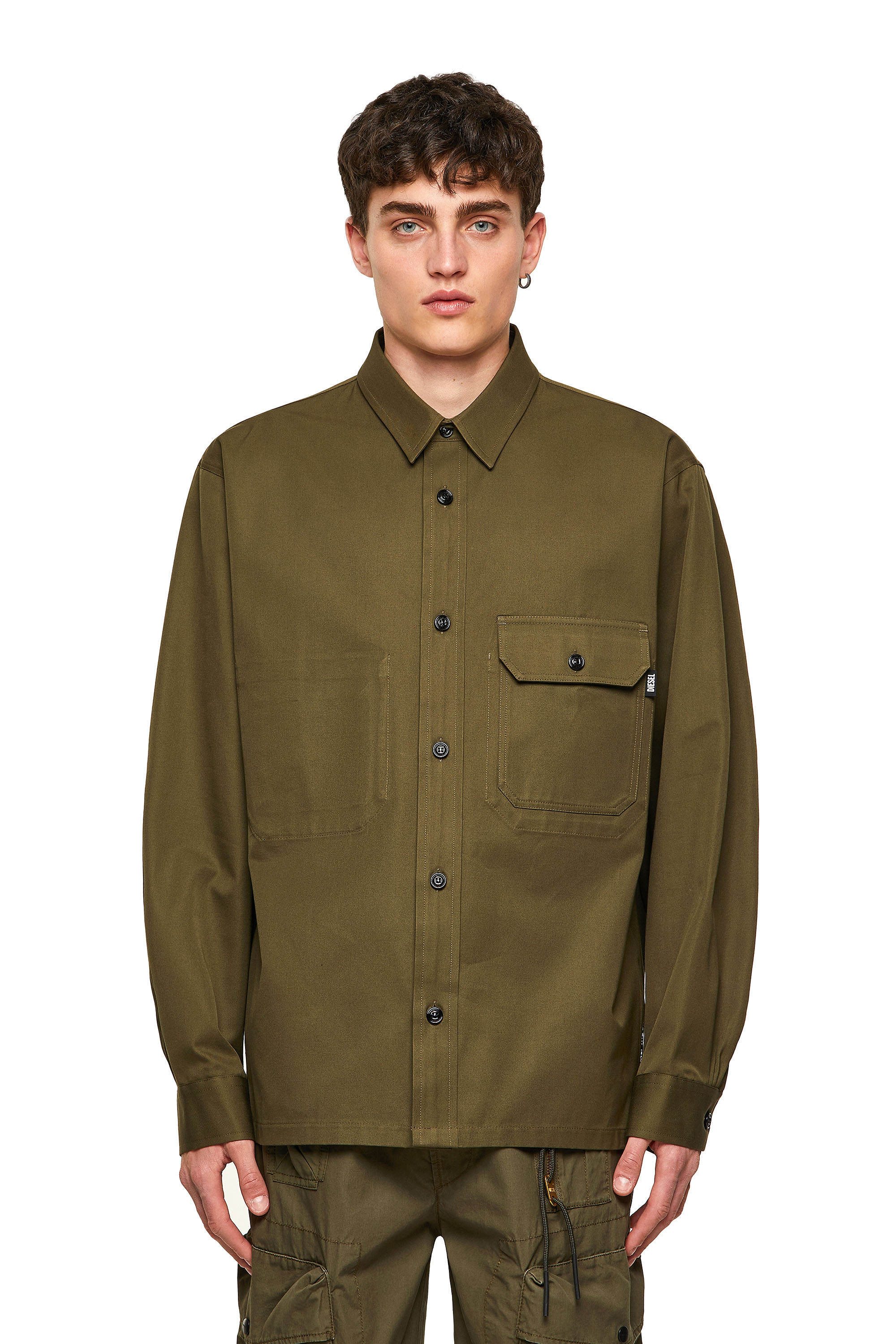 S-BUNNELL-A, Military Green - Shirts