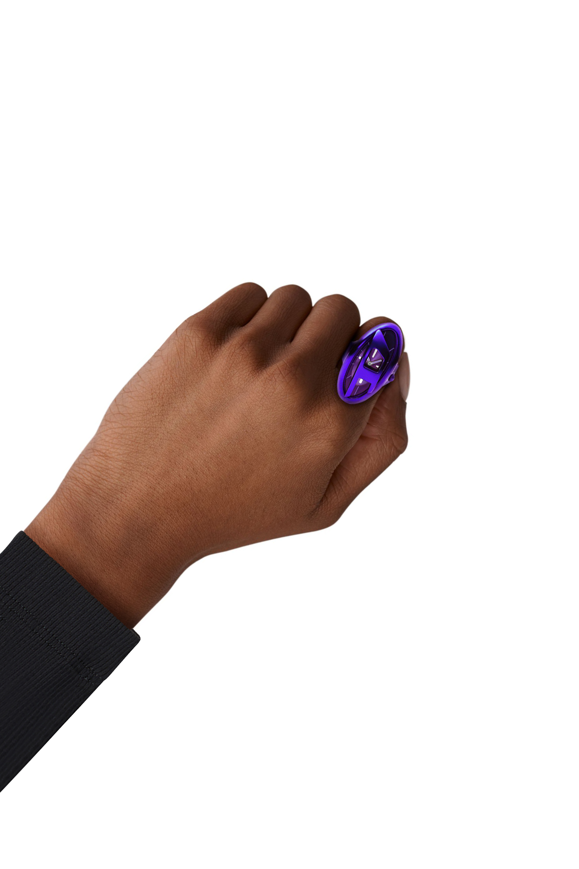 Diesel - DZ5624 WATCH, Woman's D-Era purple stainless steel ring watch in Blue - 5