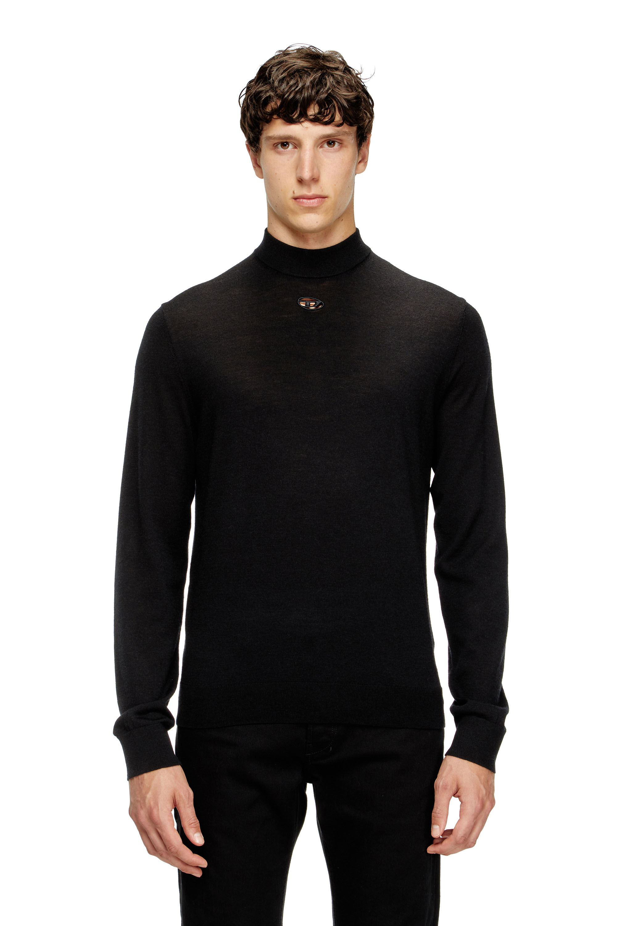 K-GIL, Black Diesel - K-GIL, Man's Wool turtleneck jumper in Black - 3