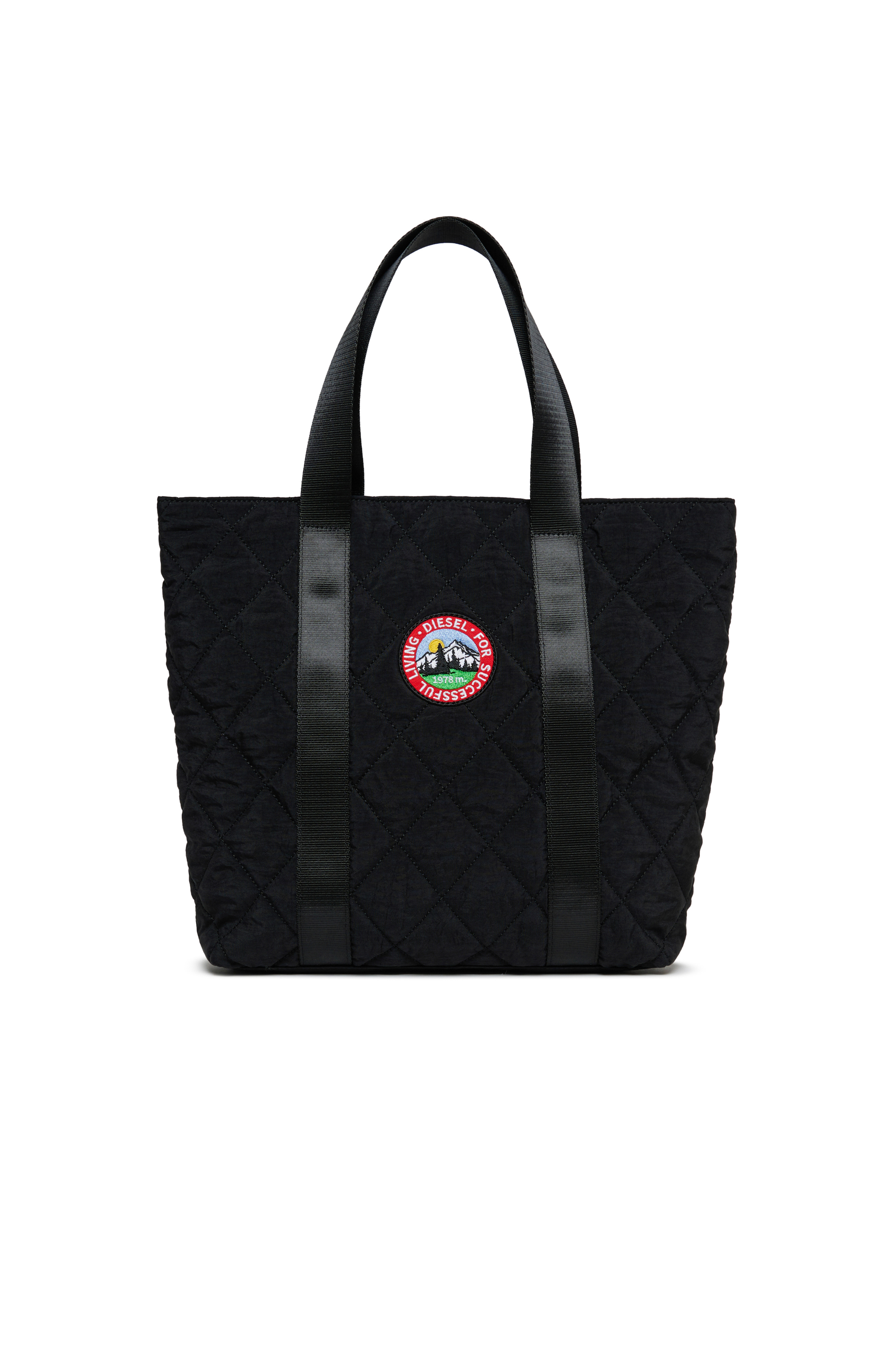 Diesel - WMONTY, Woman's WMONTY - Tote bag in quilted nylon in Black - 1