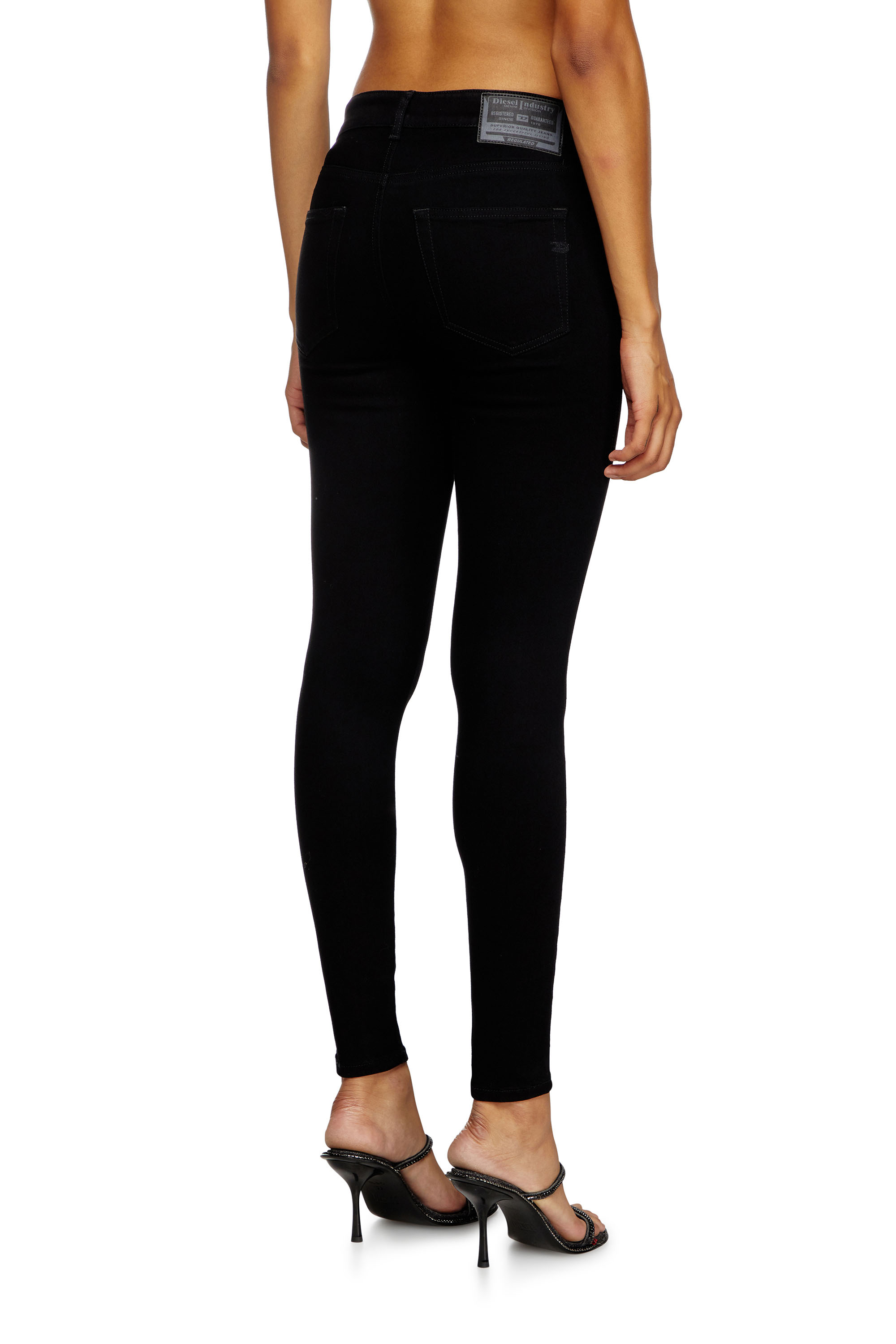 Skinny Jeans 2017 Slandy 069EF, Black/Dark grey Diesel - Woman's Skinny Jeans 2017 Slandy 069EF, Black/Dark grey - 4