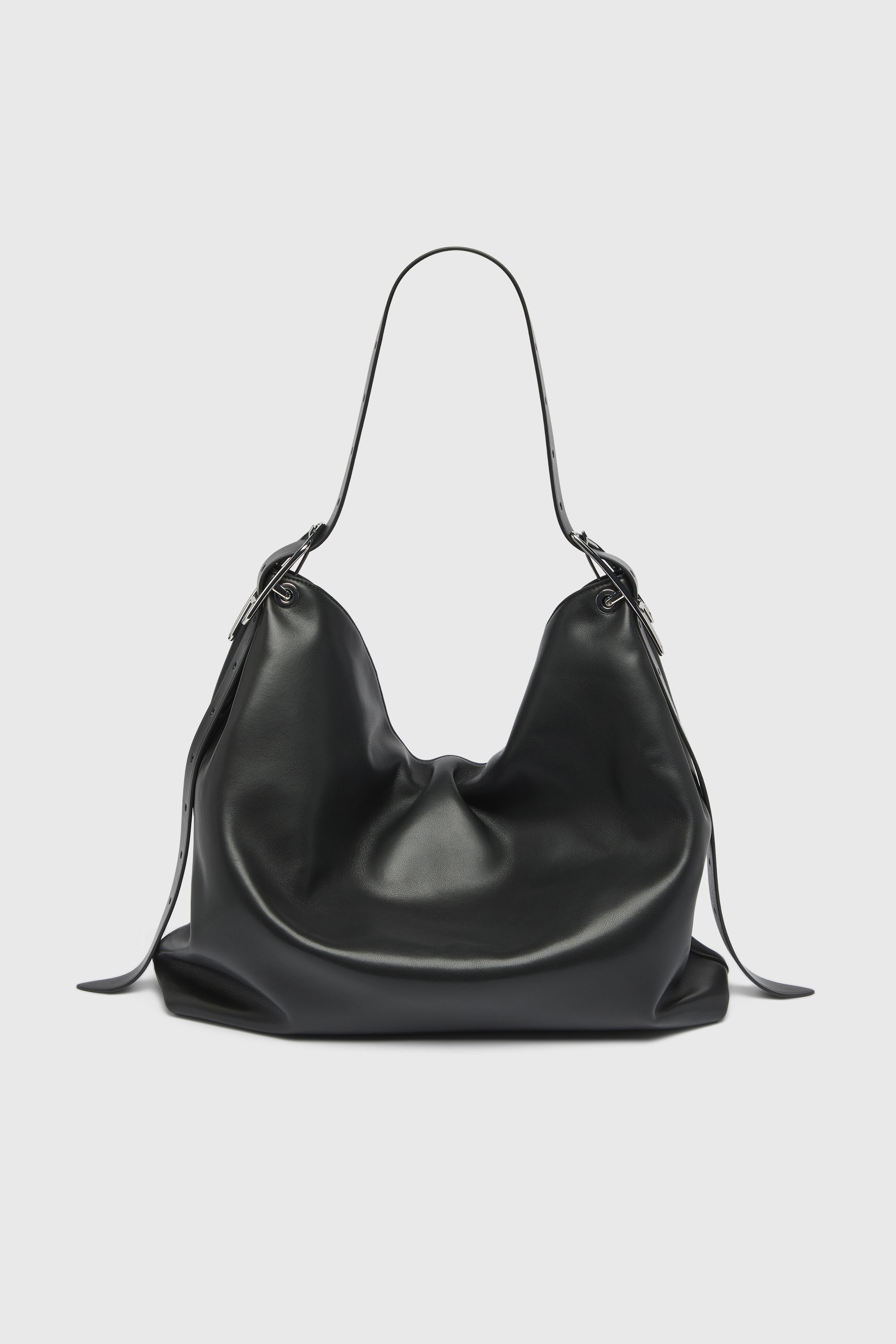 Diesel - D-LINE HOBO L, Woman's D-Line-Leather hobo bag in Black - 3