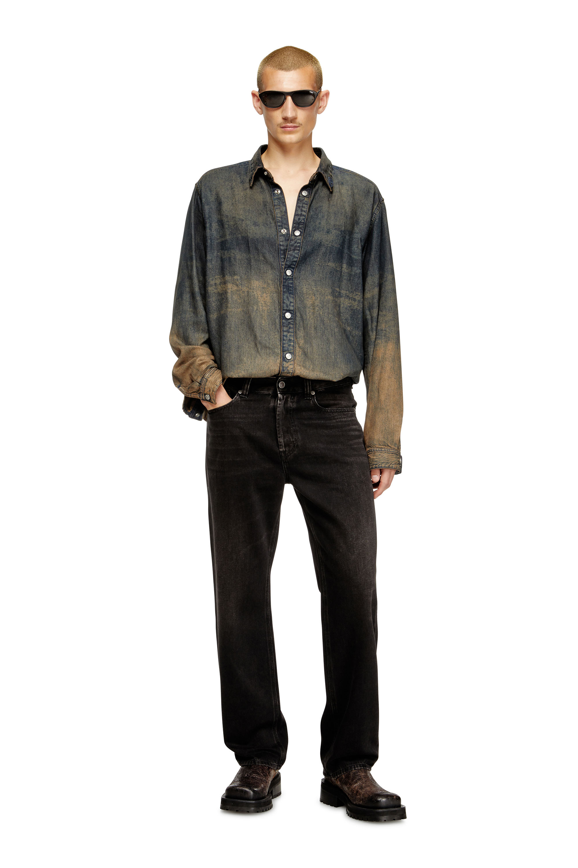 Regular Jeans 2024 D-Macs 09J96, Black/Dark grey Diesel - Man's Regular Jeans 2024 D-Macs 09J96, Black/Dark grey - 1