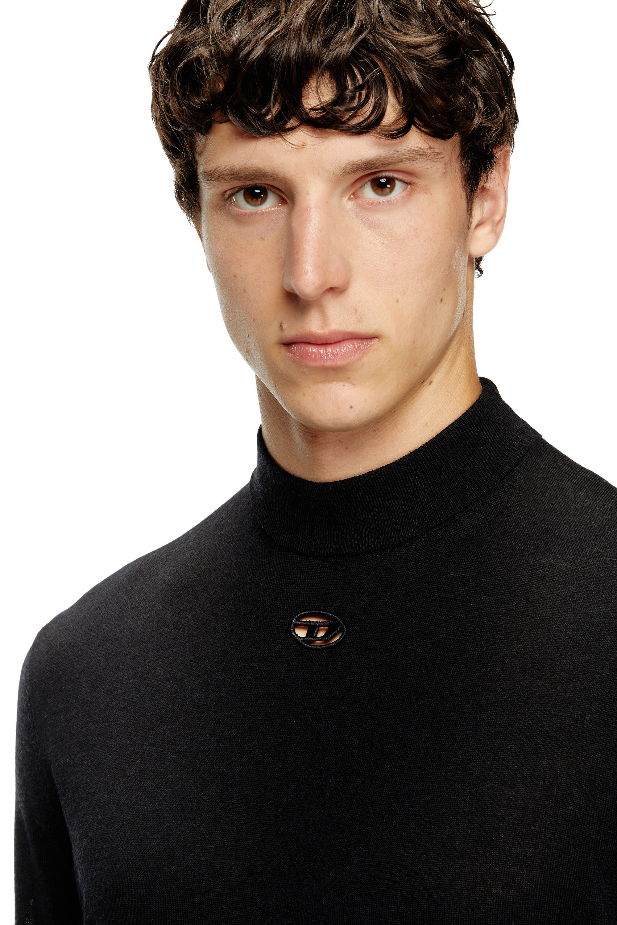 K-GIL, Black Diesel - K-GIL, Man's Wool turtleneck jumper in Black - 5