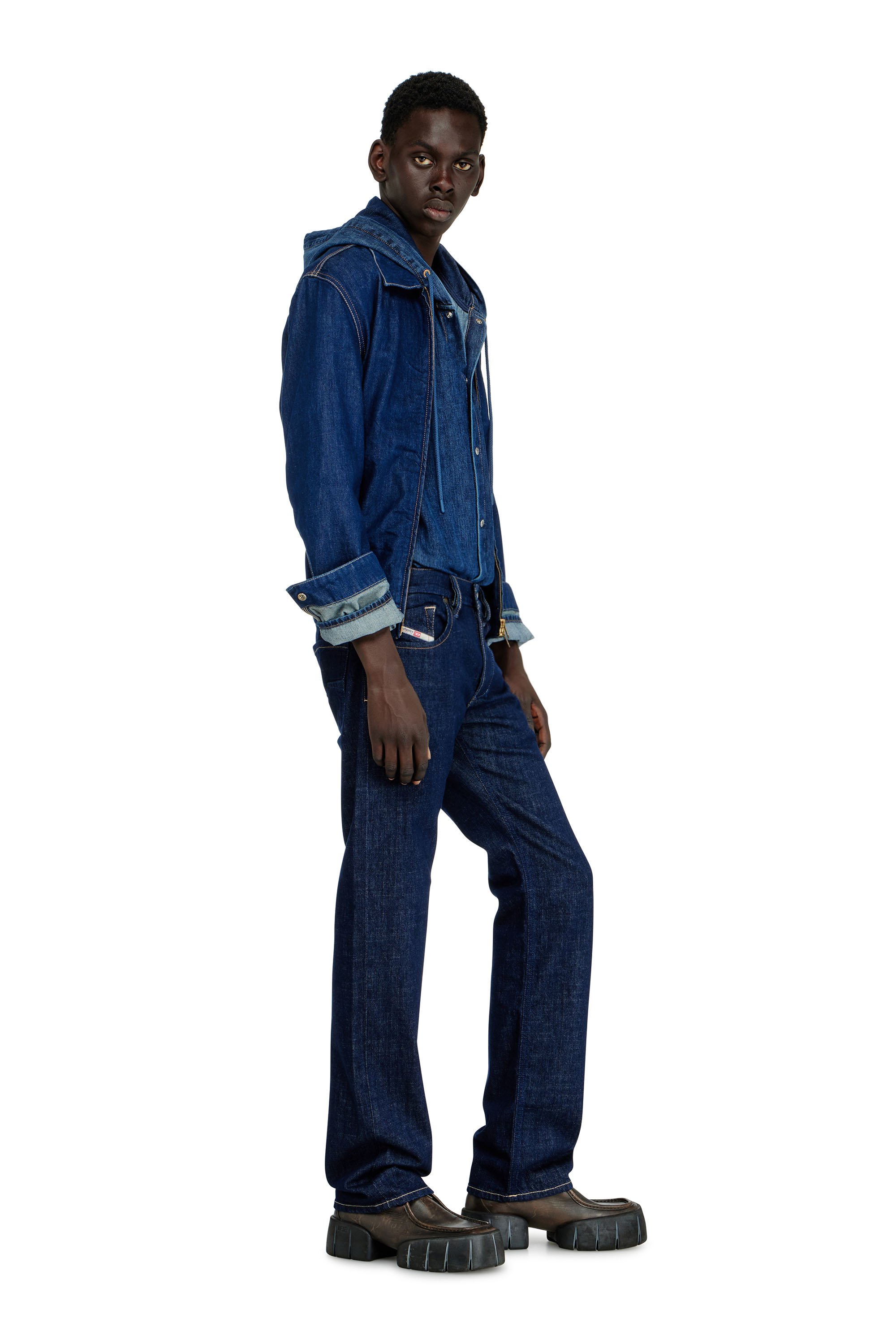 Diesel - Man's Regular Jeans 1985 Larkee 007EQ, Dark Blue - 3