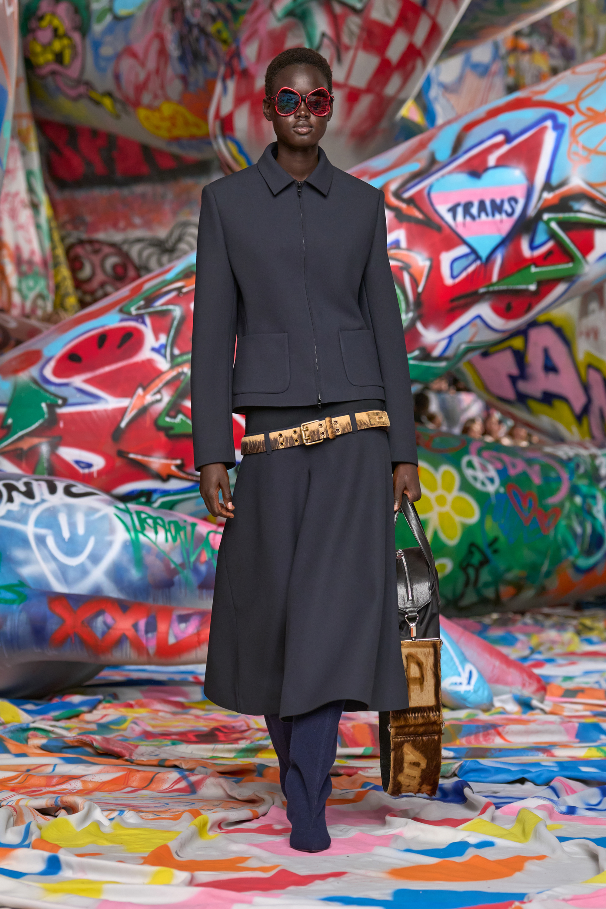 G-CESARA-BOND, Dark Blue Diesel - G-CESARA-BOND, Woman's Collared jacket in neoprene-bonded fabric in Dark Blue - 6