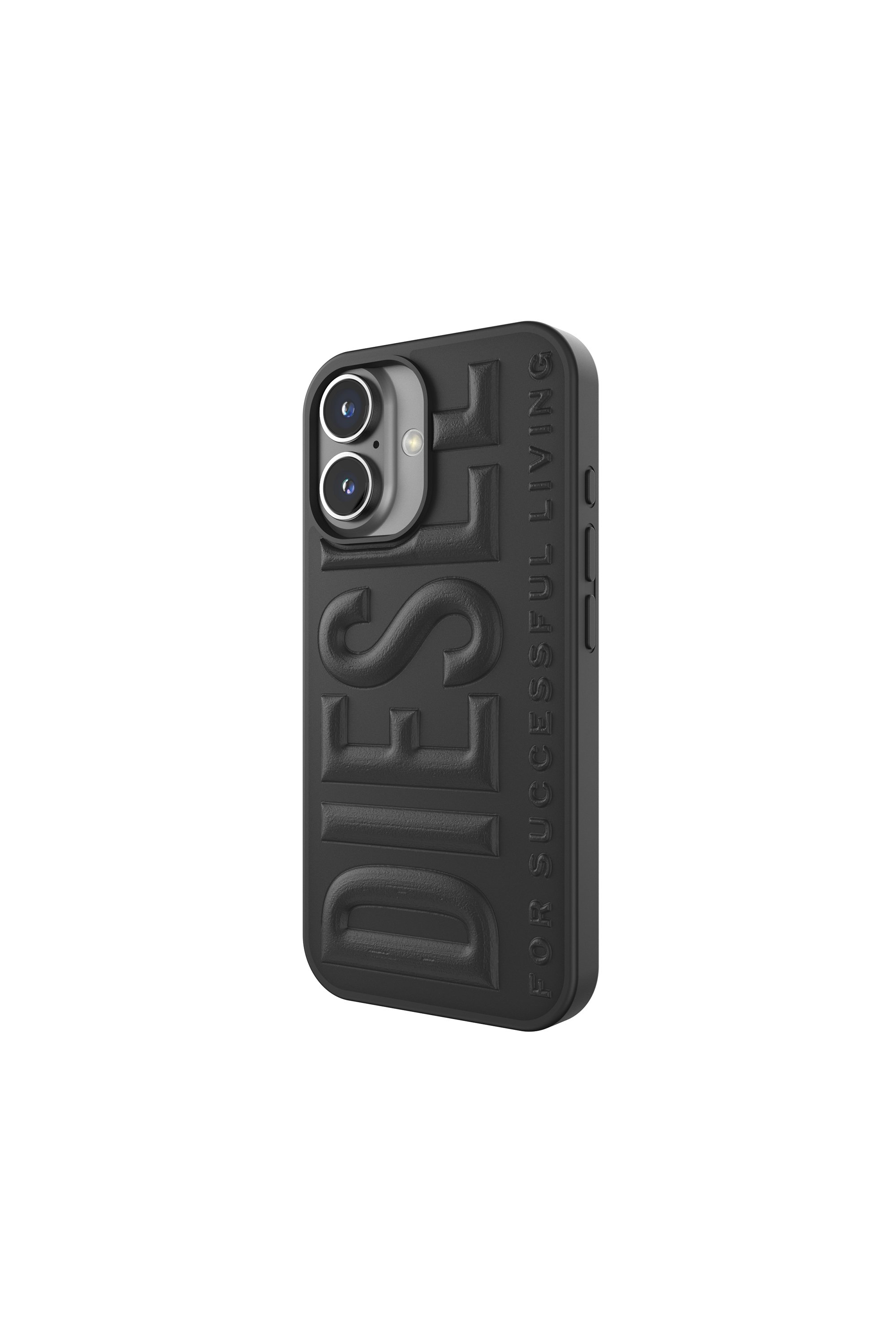 Diesel - 60209  MOULDED CASE, Unisex's 3D Biscotto Case for iP 16 in Black - 2