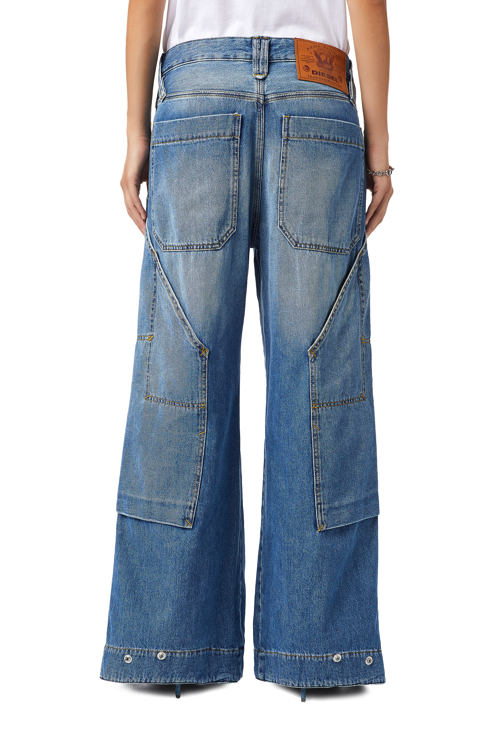 diesel wide leg jeans womens