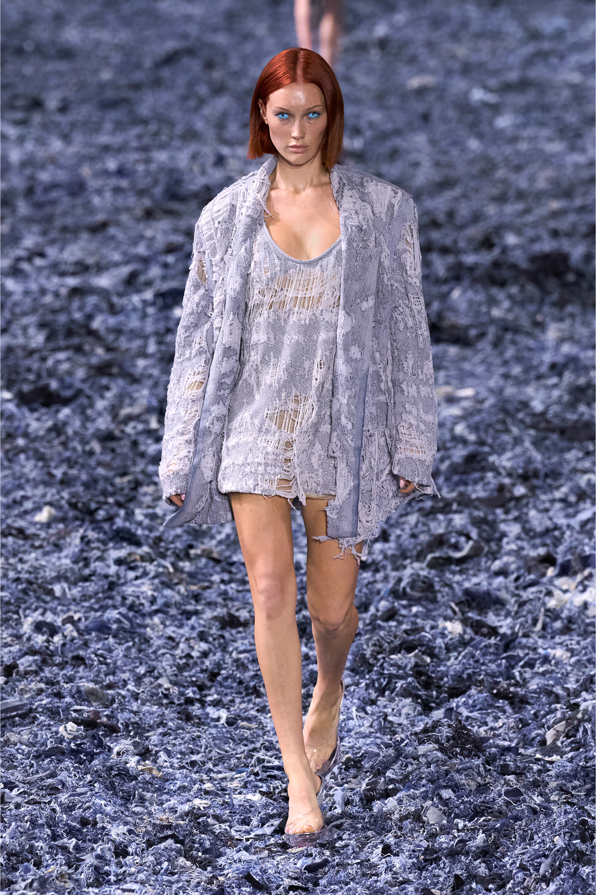 Diesel - D-LAKE PLATFORM SDL, Woman's D-Lake-Platform mules in TPU and acetate in White - 7