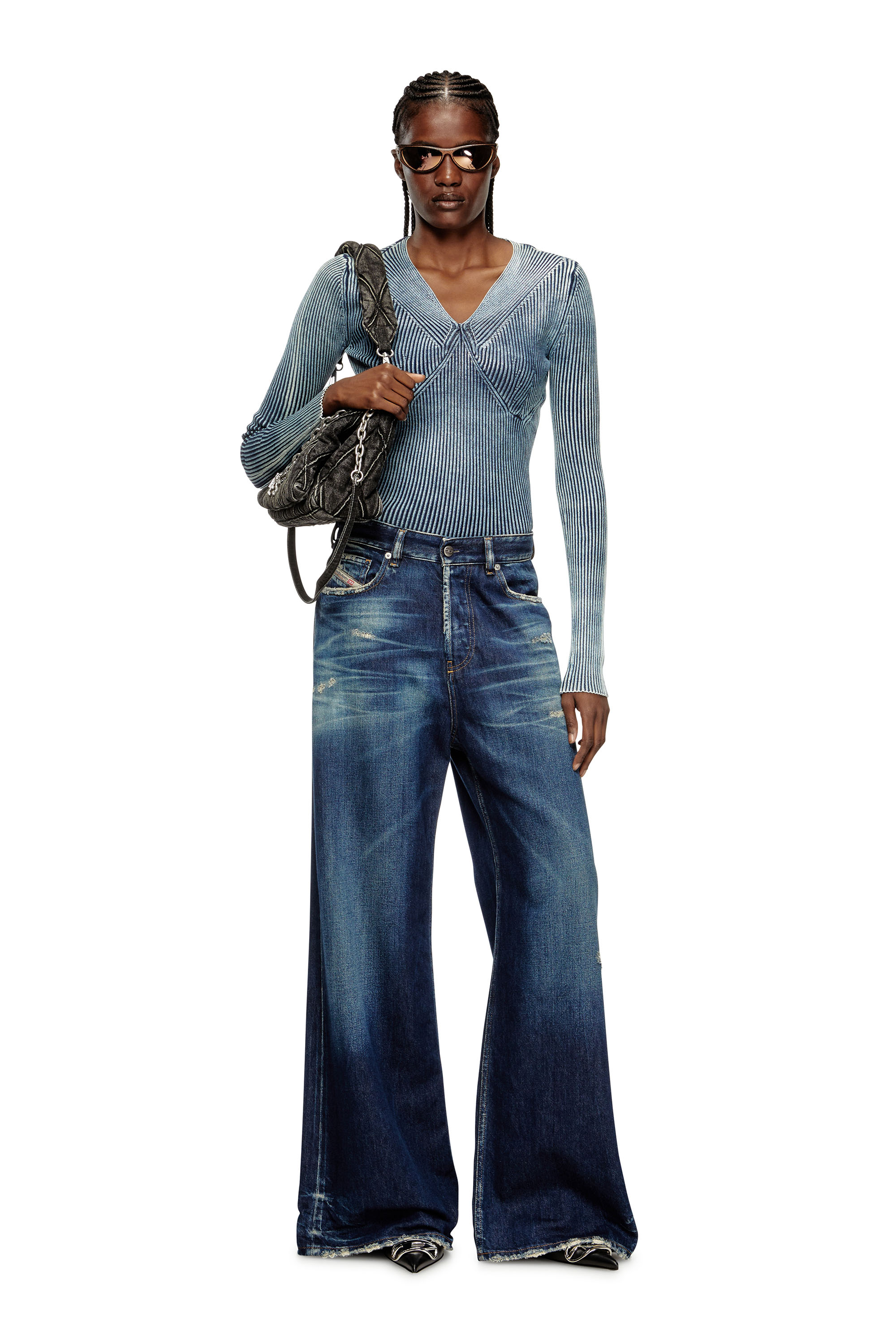 Diesel - Woman's Relaxed Jeans 1996 D-Sire 09M06, Dark Blue - 1