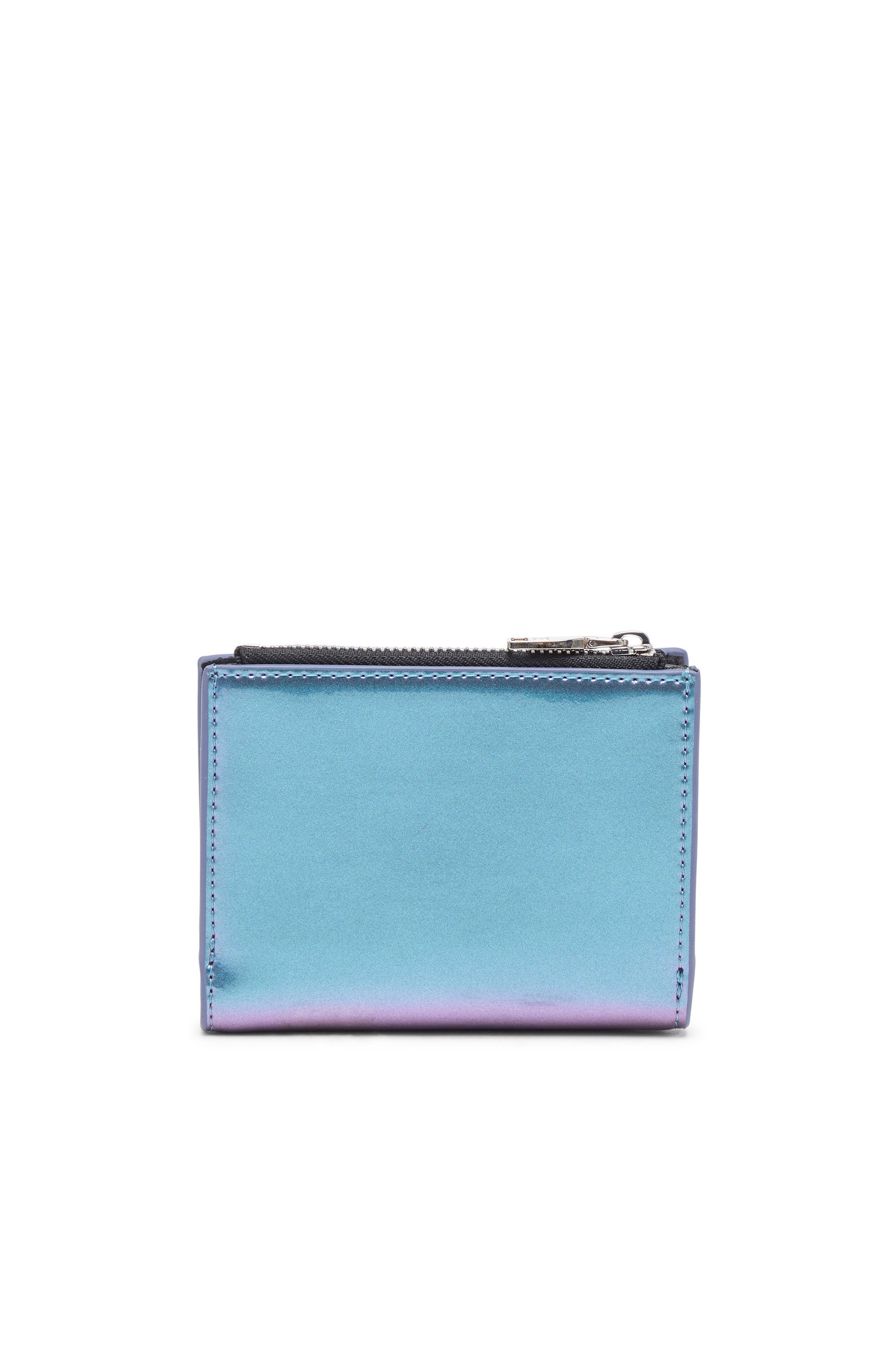 Diesel - 1DR BI-FOLD ZIP II, Woman Small iridescent wallet in Blue - Image 2