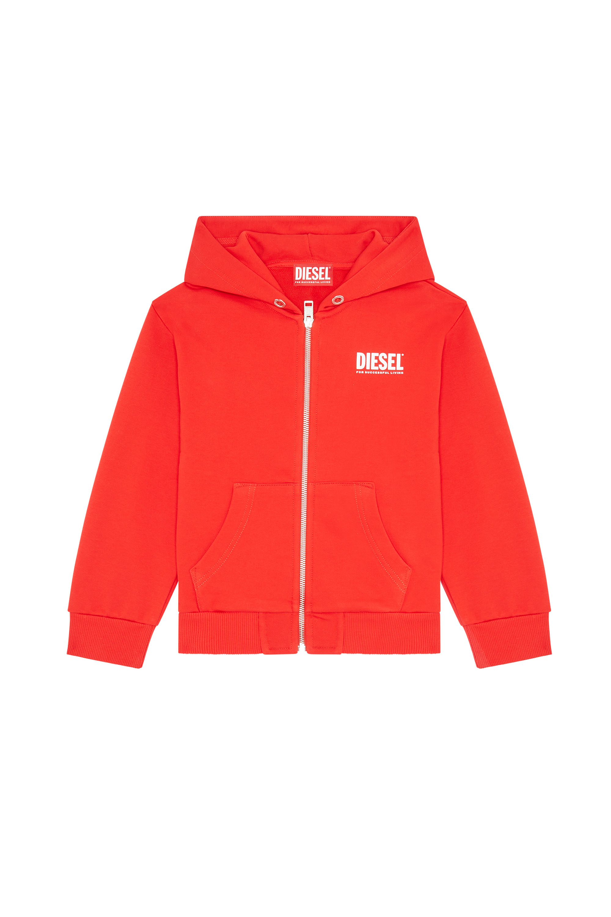 Diesel - SGIRKHOODZIP-LOGOX OVER, Red - Image 1