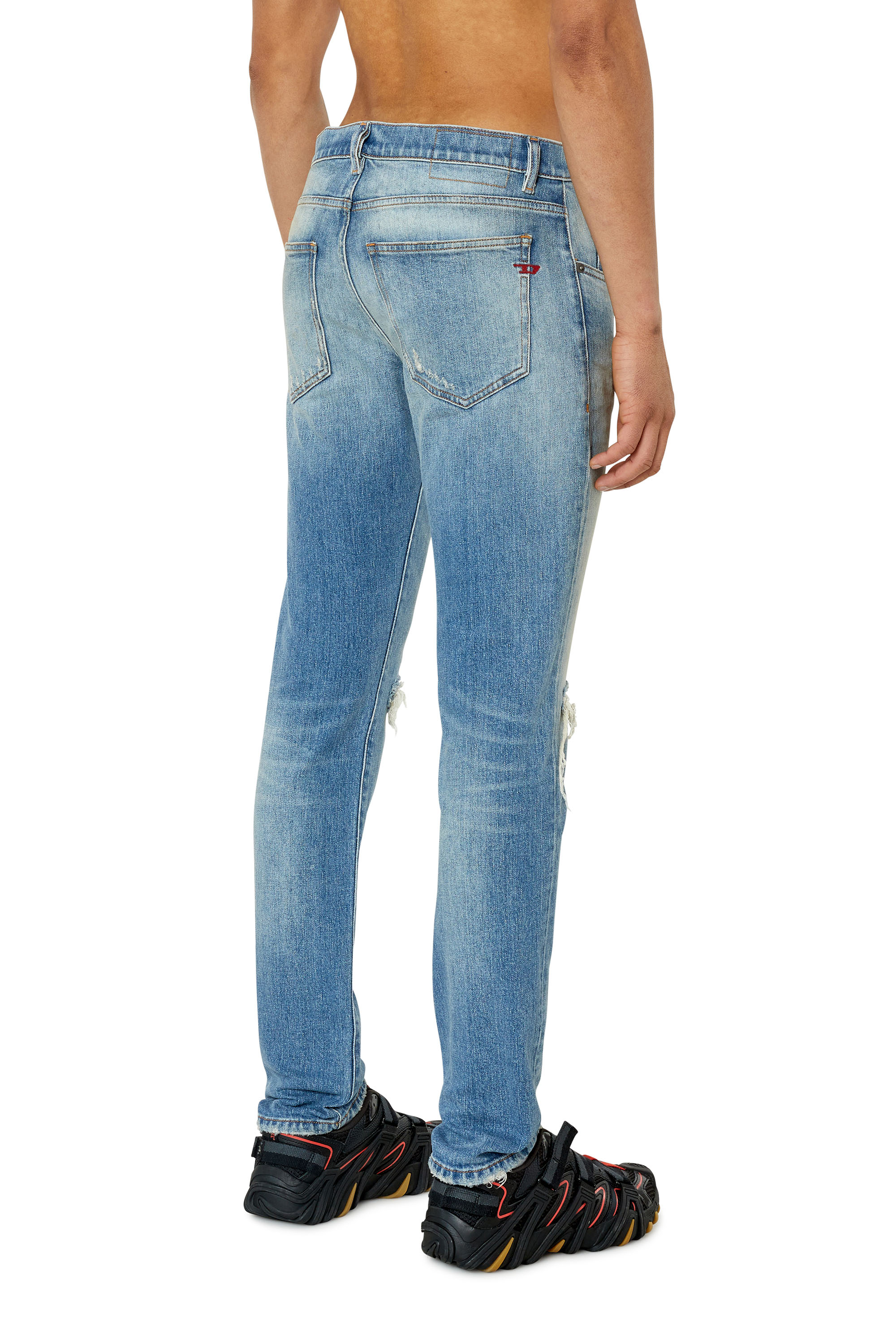Diesel - 2019 D-Strukt 007P3 Slim Jeans, Light Blue - Image 2