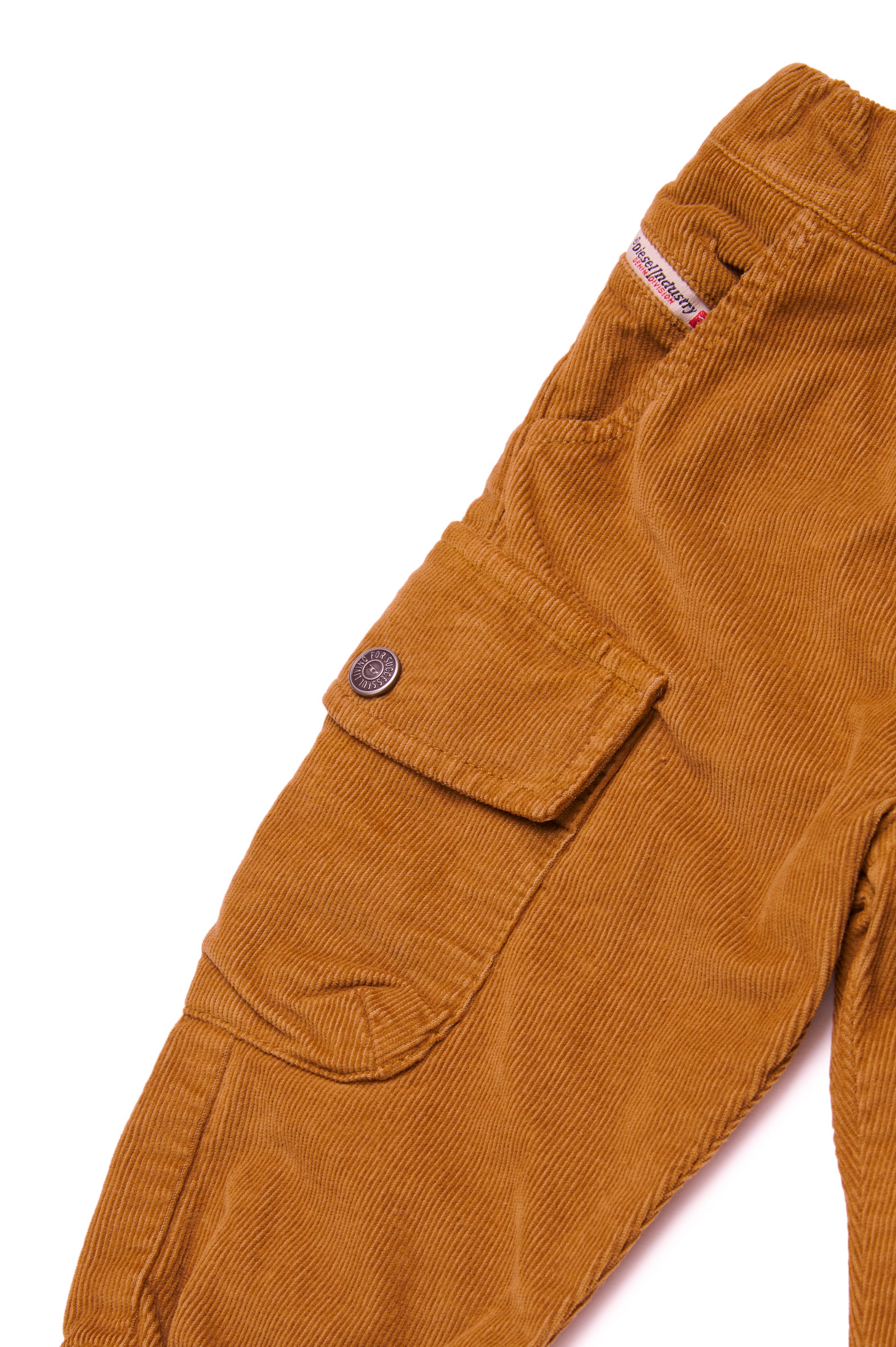 Diesel - PESSYB, Man Corduroy pants with branded buttons in Brown - Image 4