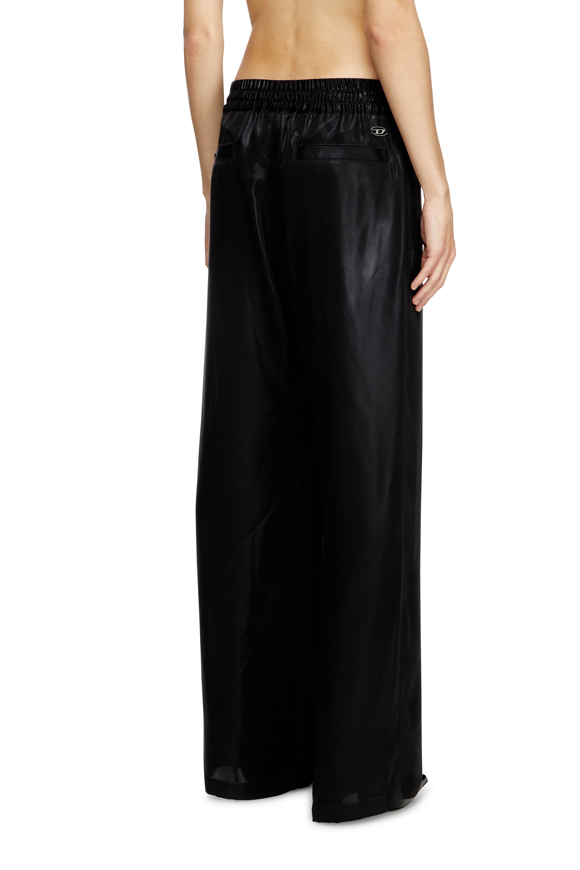 Diesel - P-DREYER-C-WN-Q1, Woman's Satin track pants in Black - 4