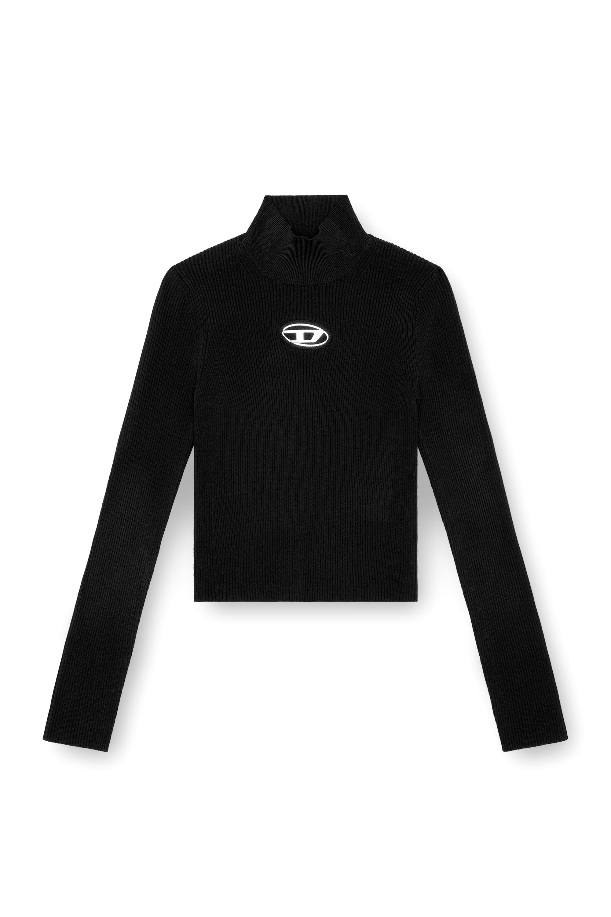 M-VALARI-TN, Black Diesel - M-VALARI-TN, Woman's Rib-knit top in Black - 2