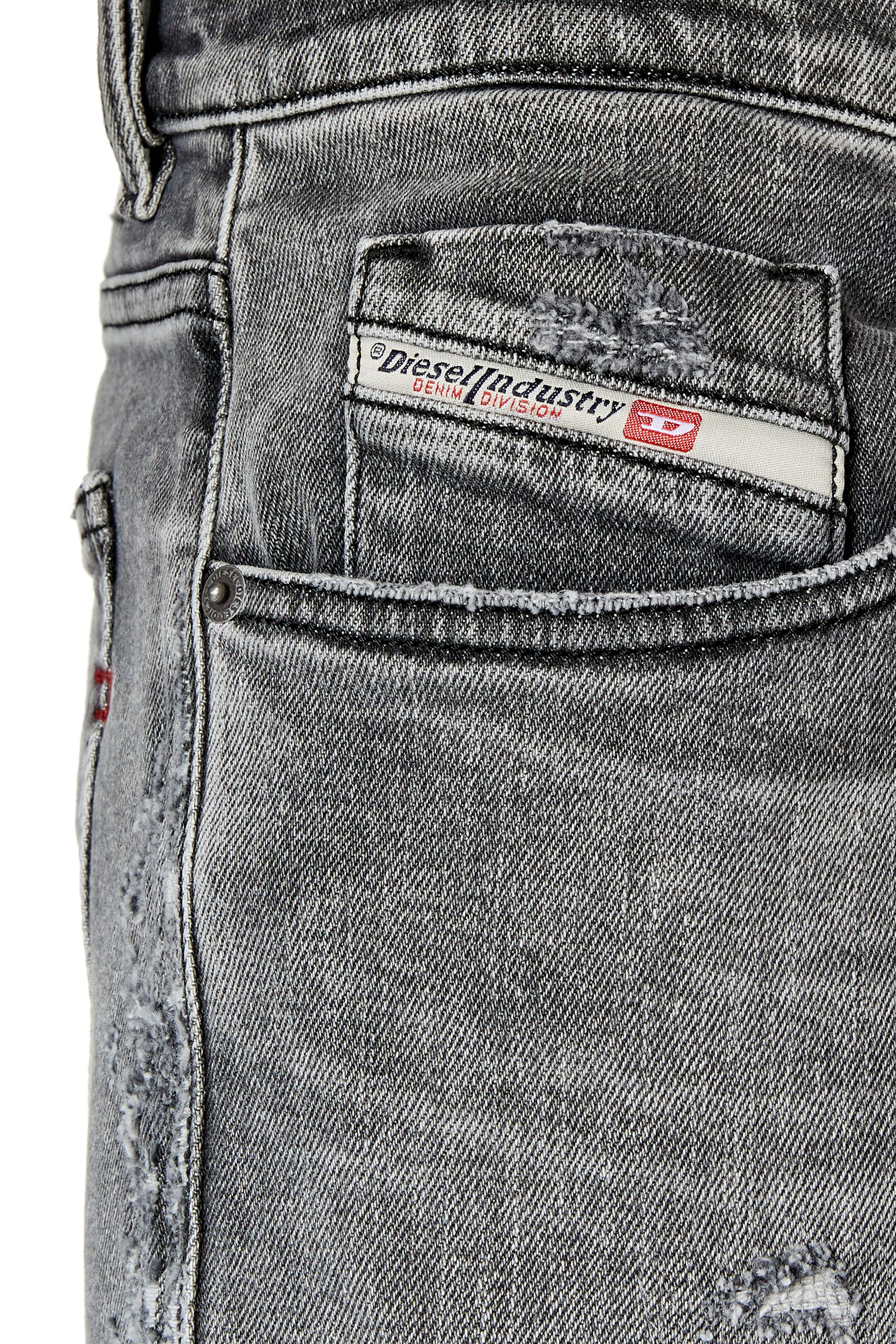 Diesel - 2019 D-Strukt 09G04 Slim Jeans, Light Grey - Image 3