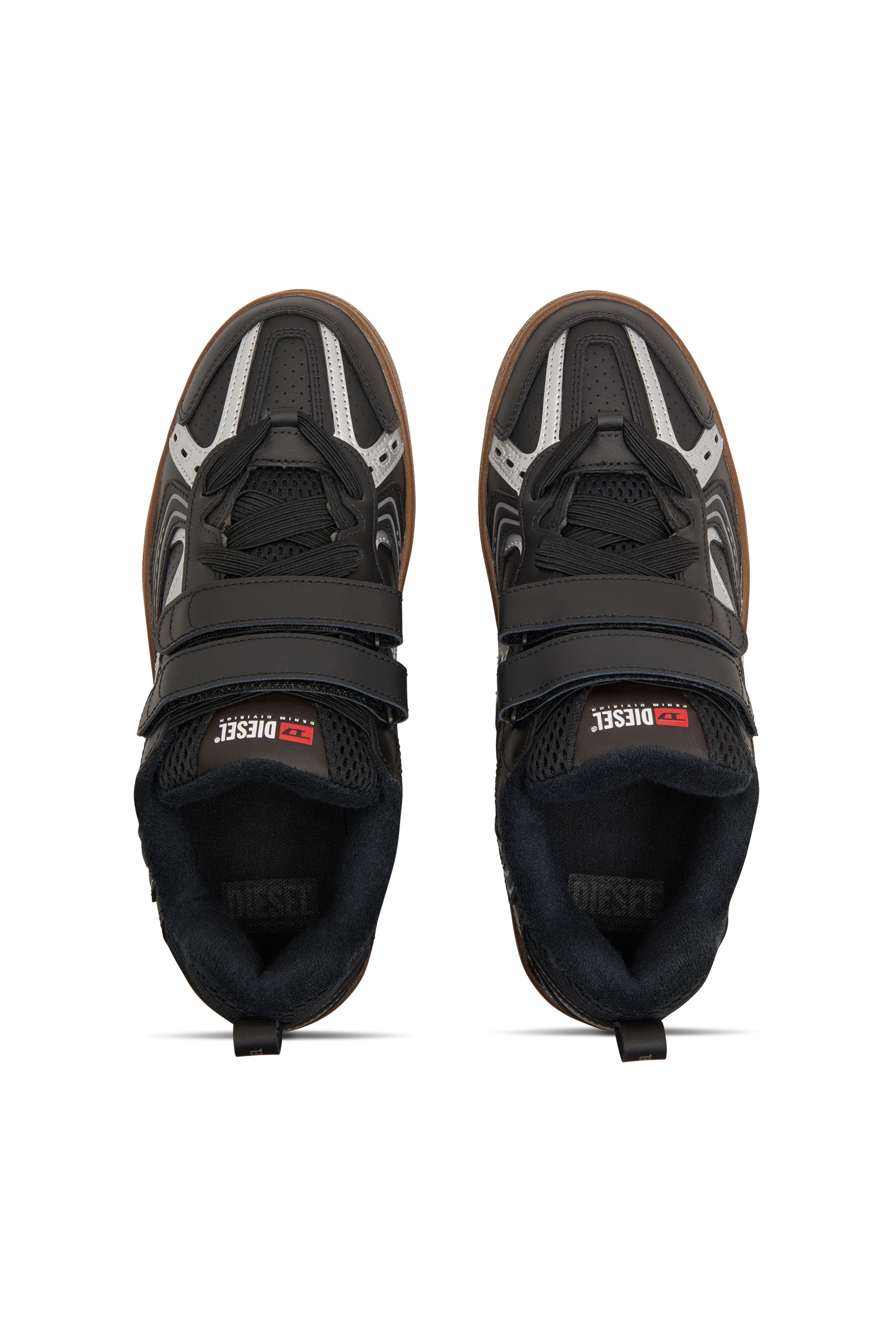 Diesel - S-UKIYO SKT, Man S-Ukiyo-Leather sneaker with straps in Black - Image 5