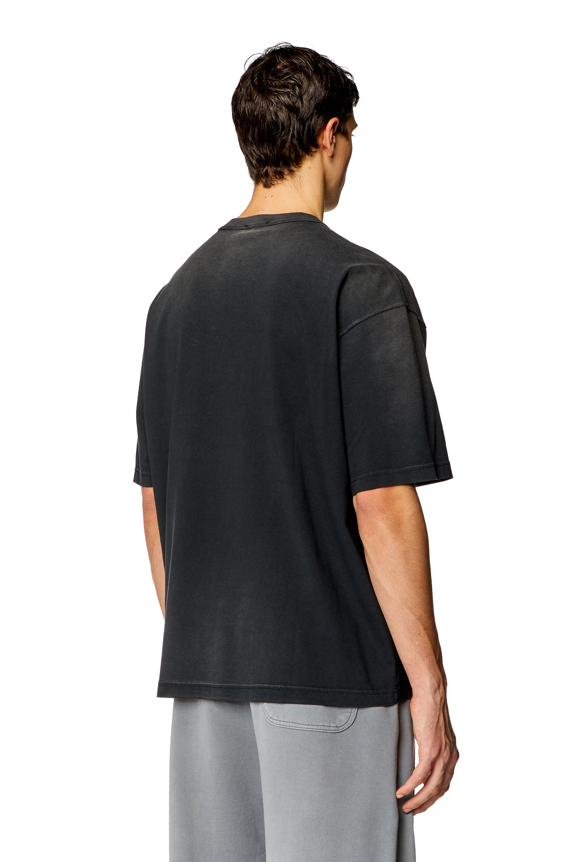 Diesel - T-WASH-N, Man Oversized T-shirt with Diesel Lies logo in Black - Image 4