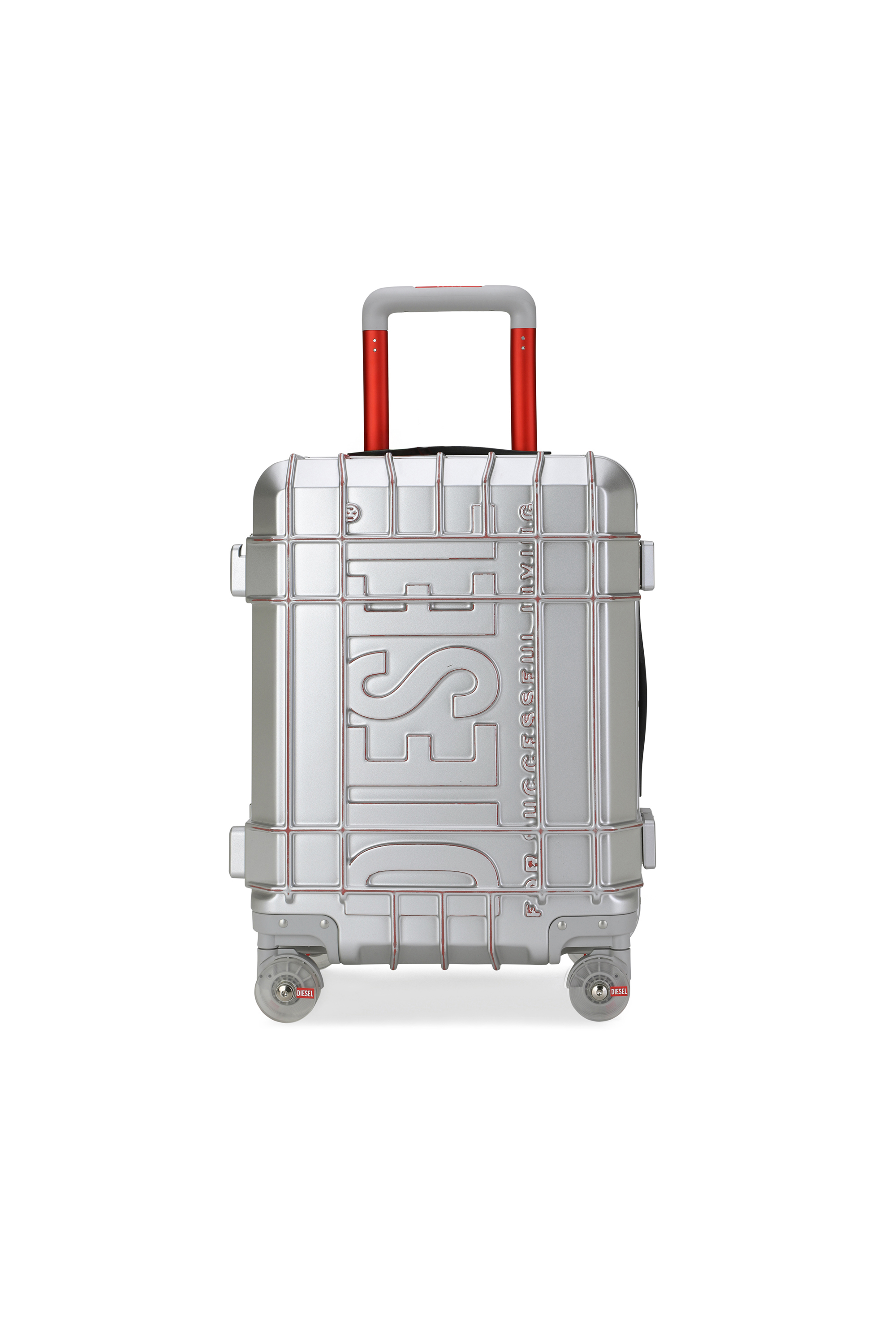 Diesel - DIESEL PC STRONG IMAGE TROLLEY- DSL003, Unisex's Rugged carry‑on suitcase 20" in Silver - 1