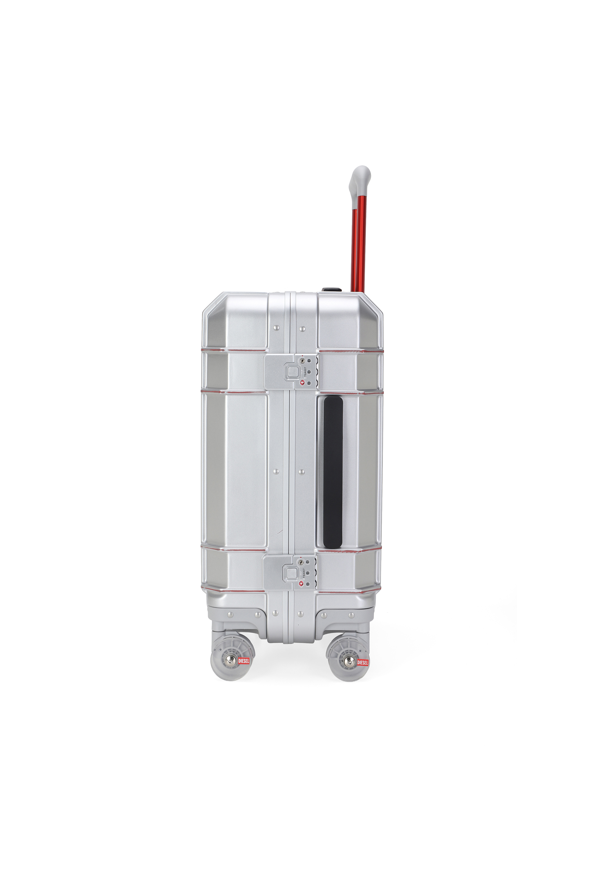 Diesel - DIESEL PC STRONG IMAGE TROLLEY- DSL003, Unisex's Rugged carry‑on suitcase 20" in Silver - 4