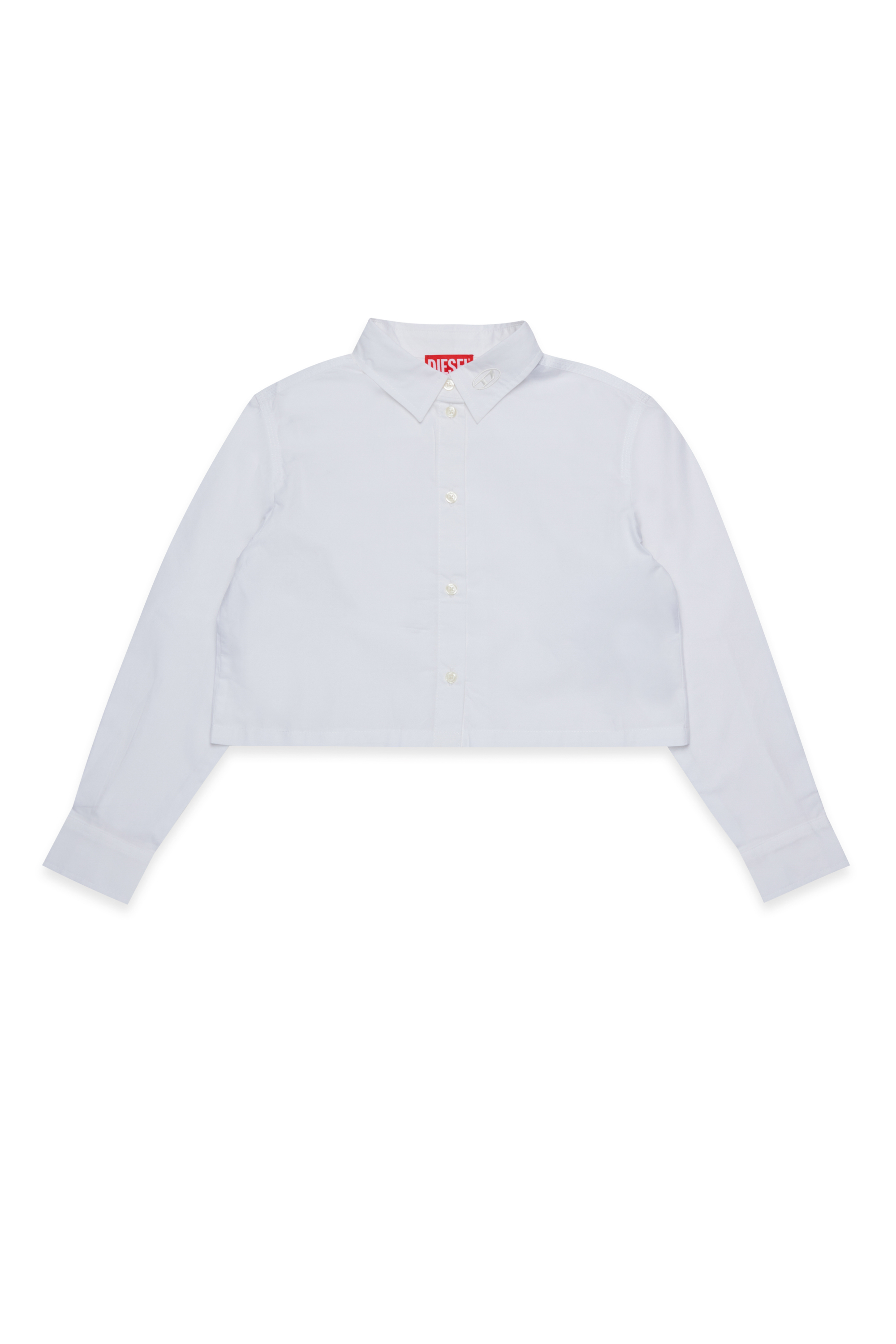 Diesel - CLIO, Woman's Cotton shirt with embroidered logo in White - 1