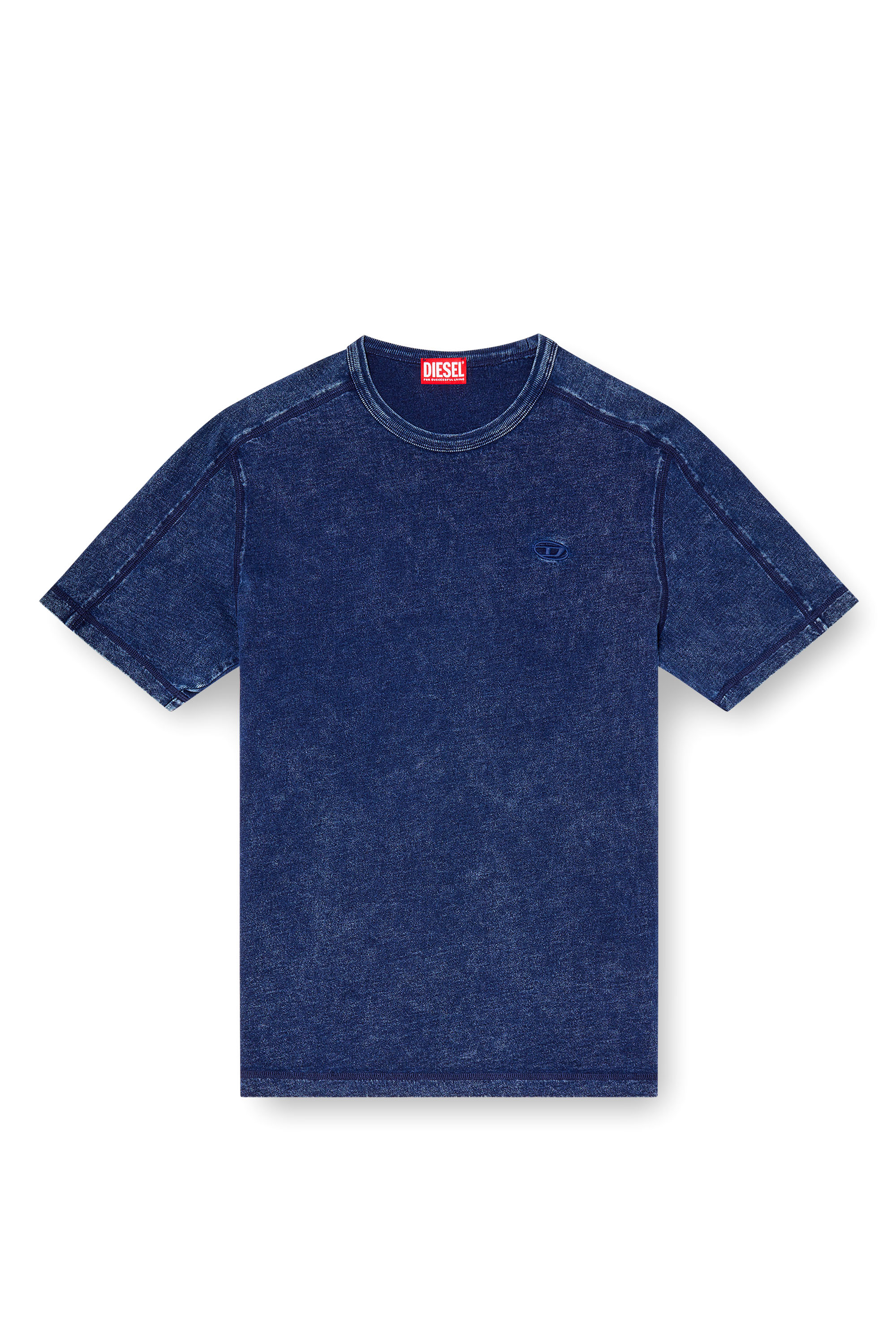 T-ADJIND, Blue Diesel - T-ADJIND, Man's Denim-look jersey T-shirt in Blue - 2