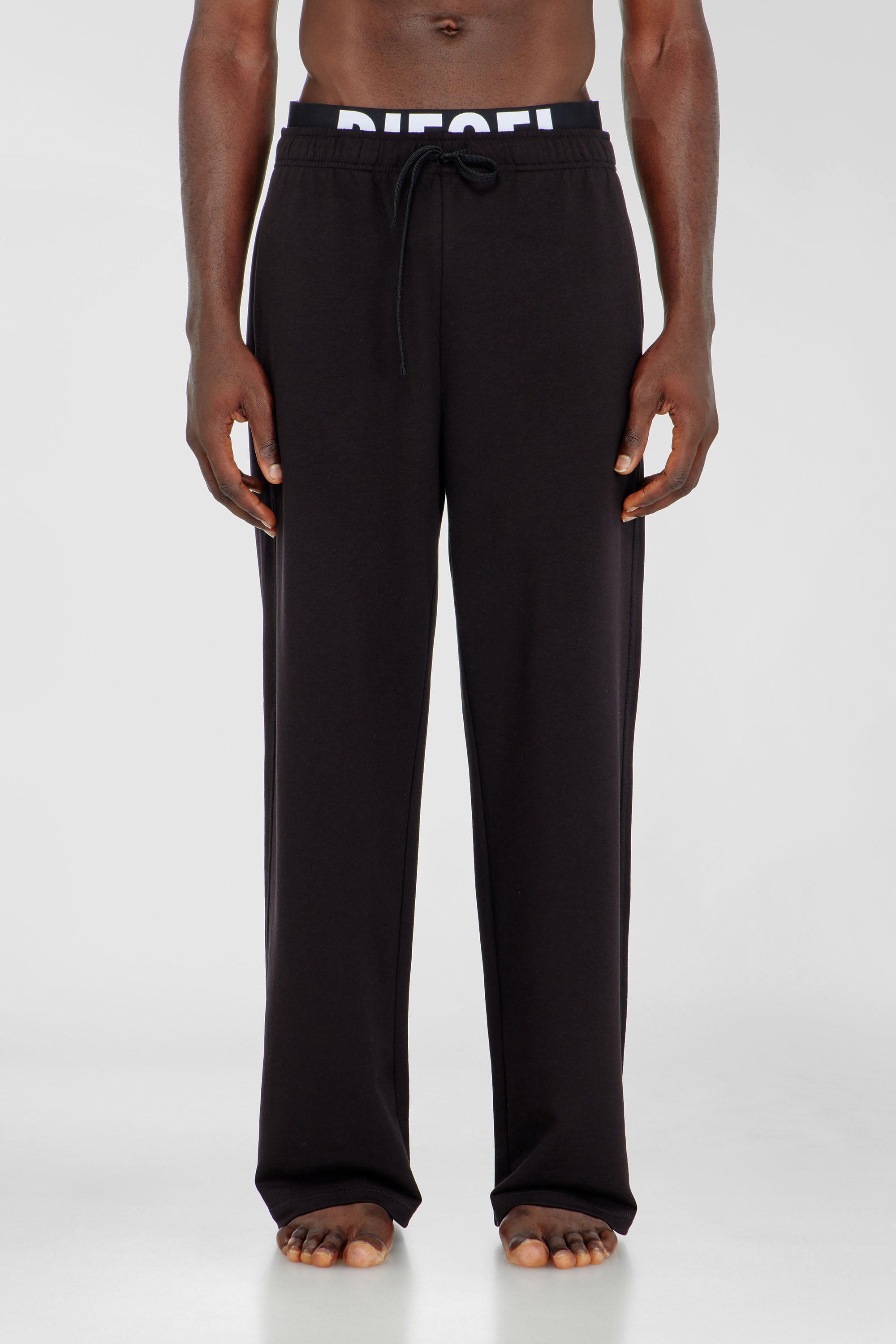 Cotton sweatpants with Diesel logo waistband