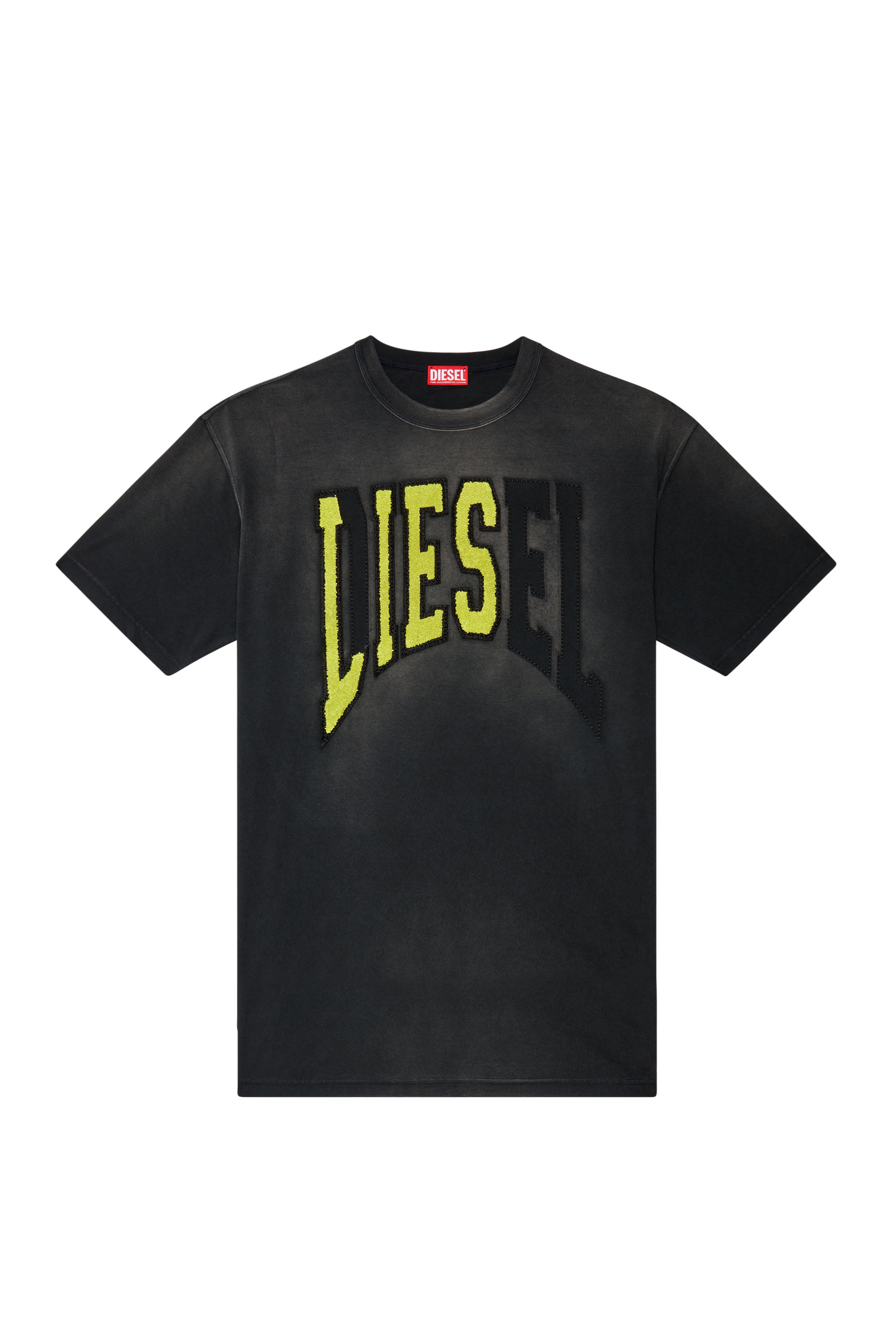 Diesel - T-WASH-N, Man Oversized T-shirt with Diesel Lies logo in Black - Image 3