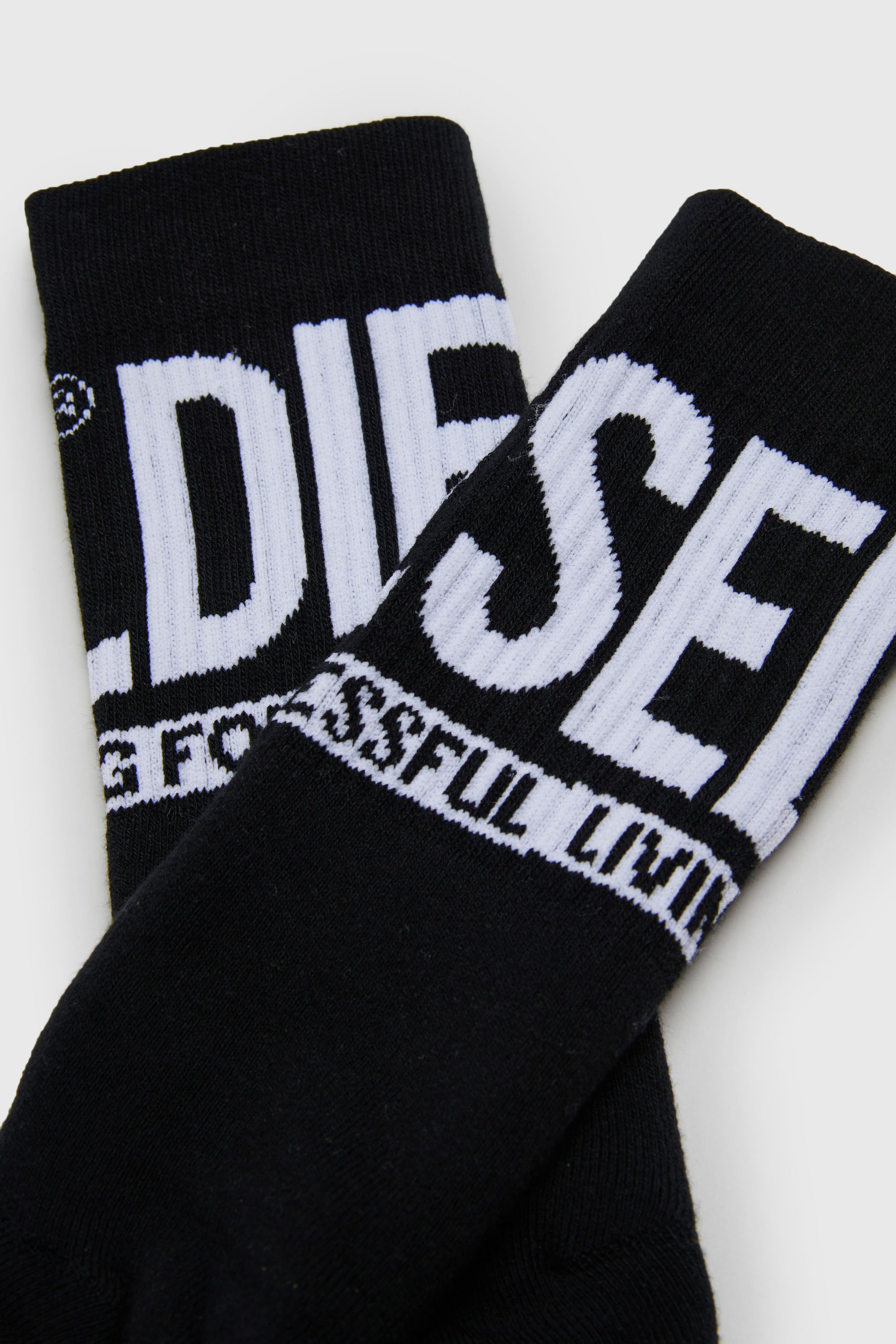 Diesel - SKM-ZRAYBIPACK, Man's Two-pack of socks with logo in Black - 2