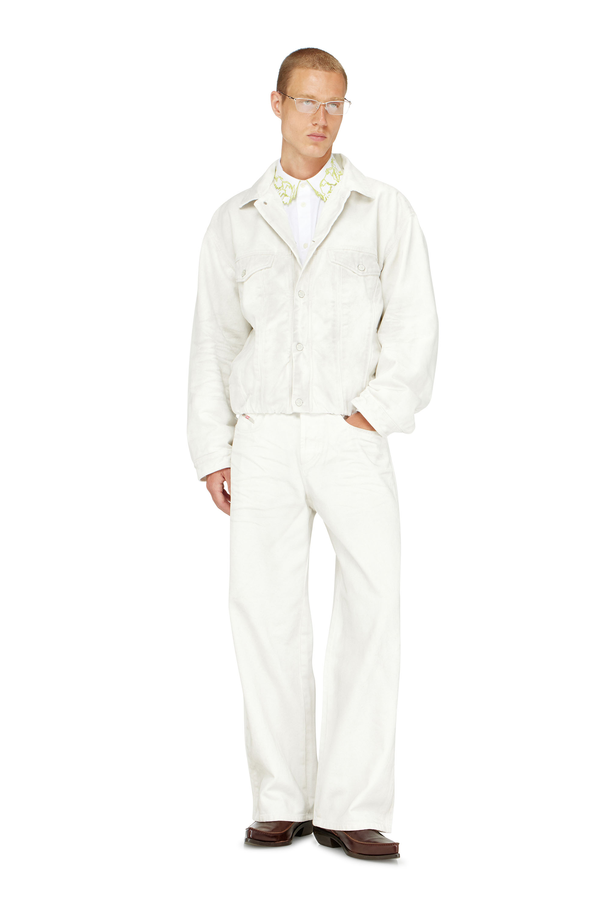 Diesel - Unisex's Relaxed Jeans 1982 D-Hakou 007GG, White - 3