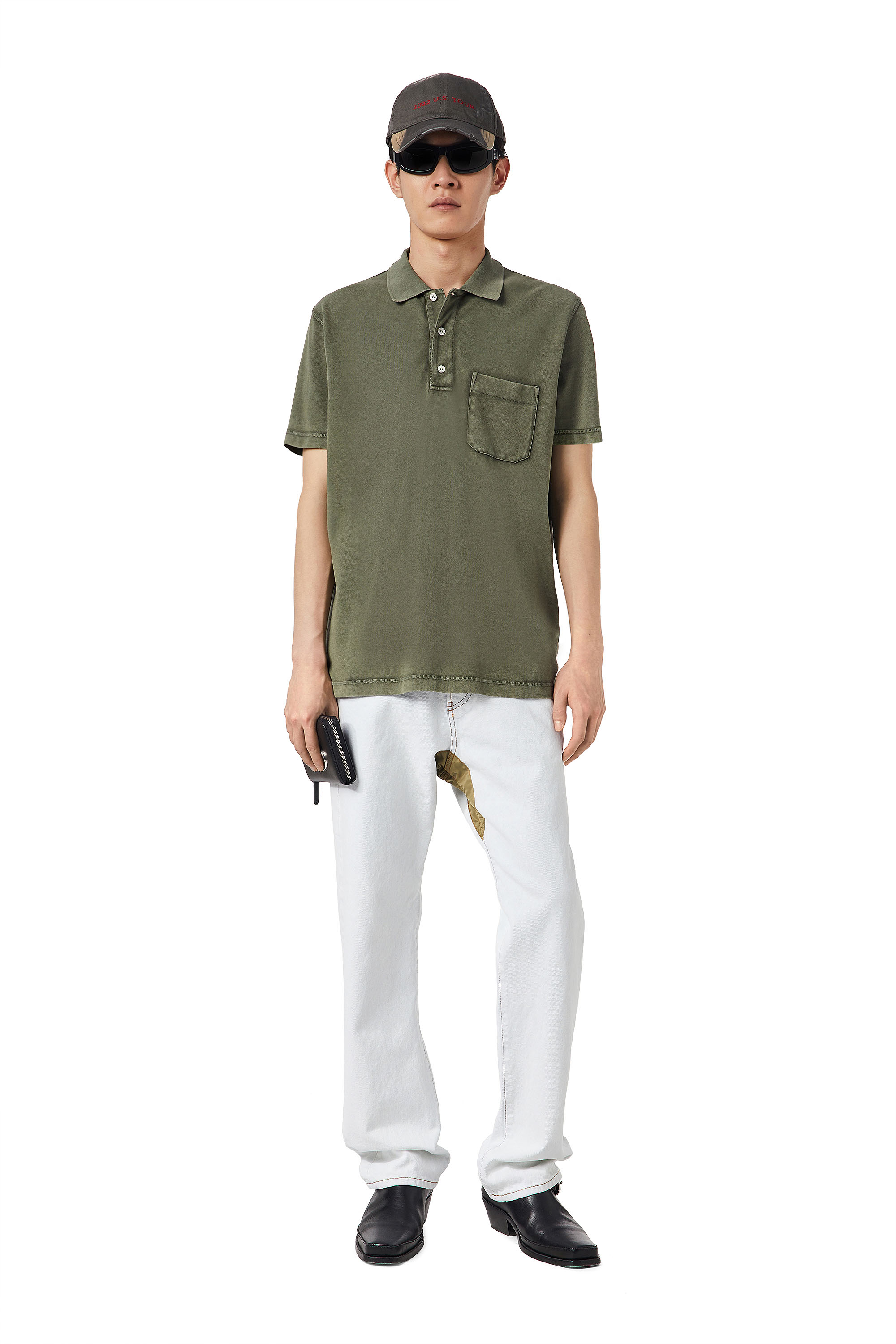 Diesel - T-POLO-WORKY-DOV-PE, Olive Green - Image 2