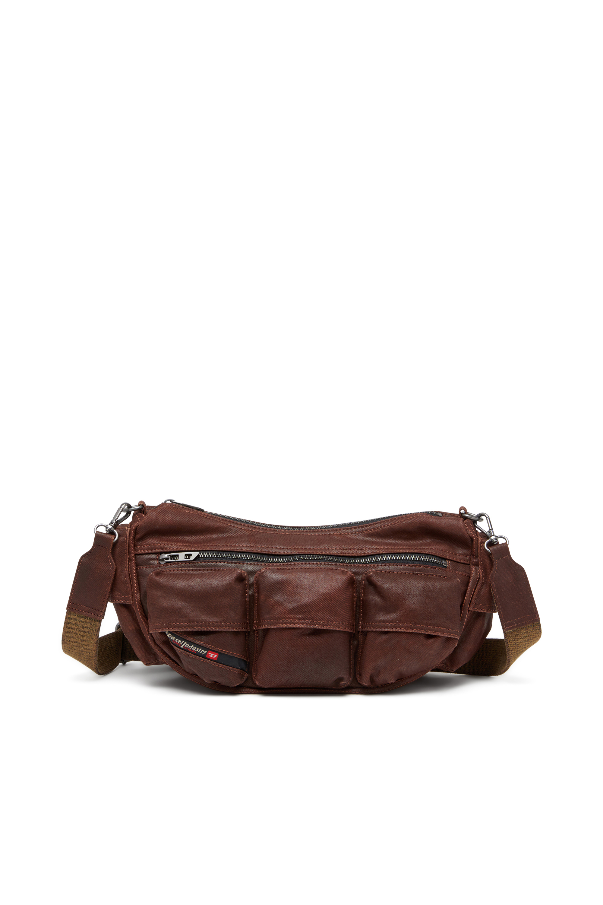 Diesel - MULTI-PKTS SHOULDER BAG X, Unisex's Multi-Pockets - Cotton bag with multiple pockets in Brown - 1