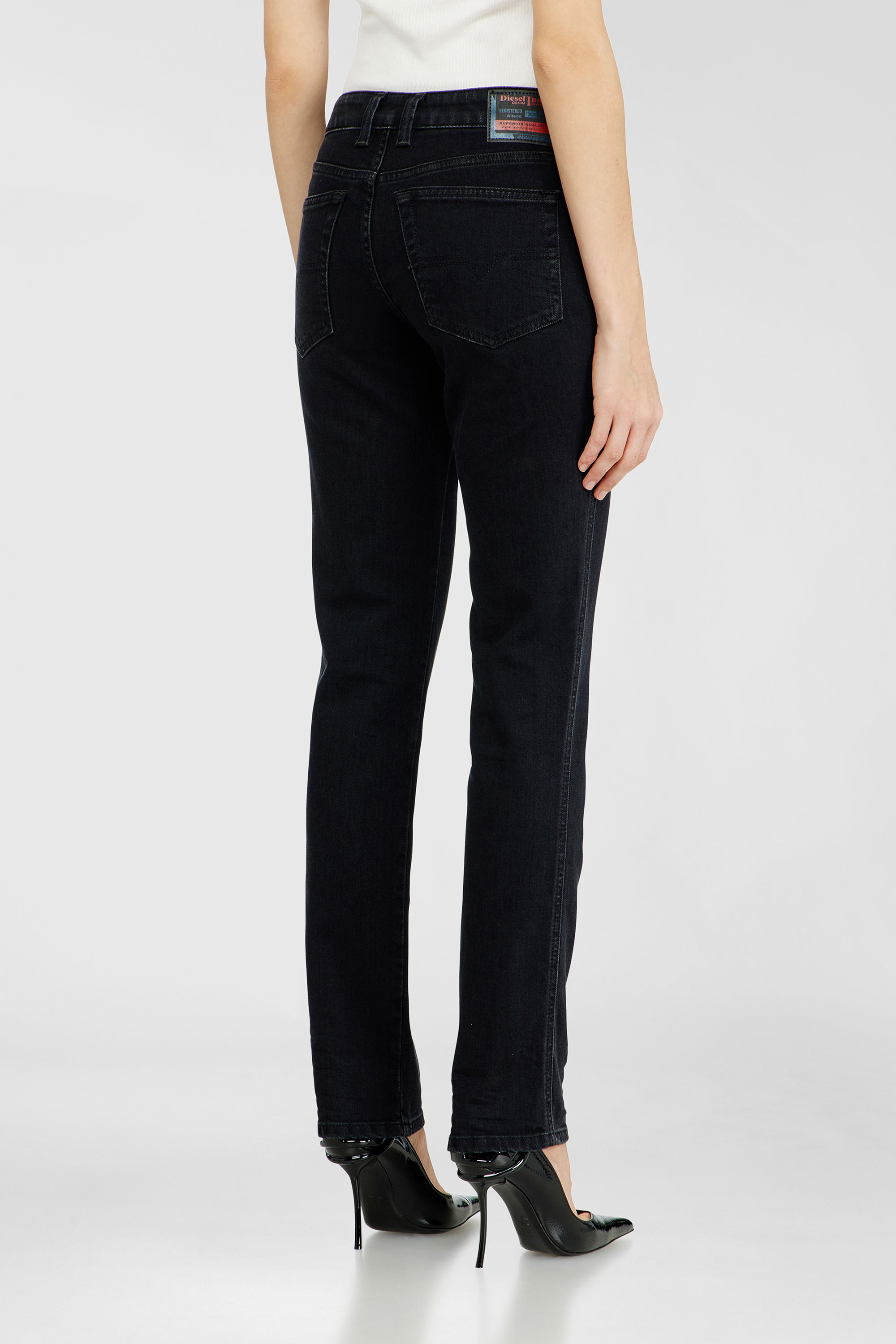 Diesel - Woman's Slim Jeans 1992 D-Jiann 09N89, Black/Dark grey - 5