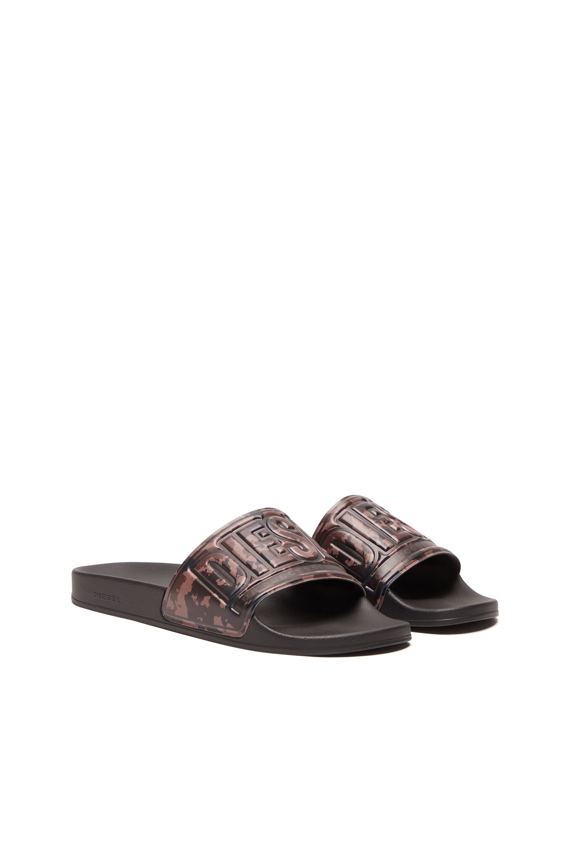 Women's Pool slides with camouflage band | SA-MAYEMI CC X Diesel