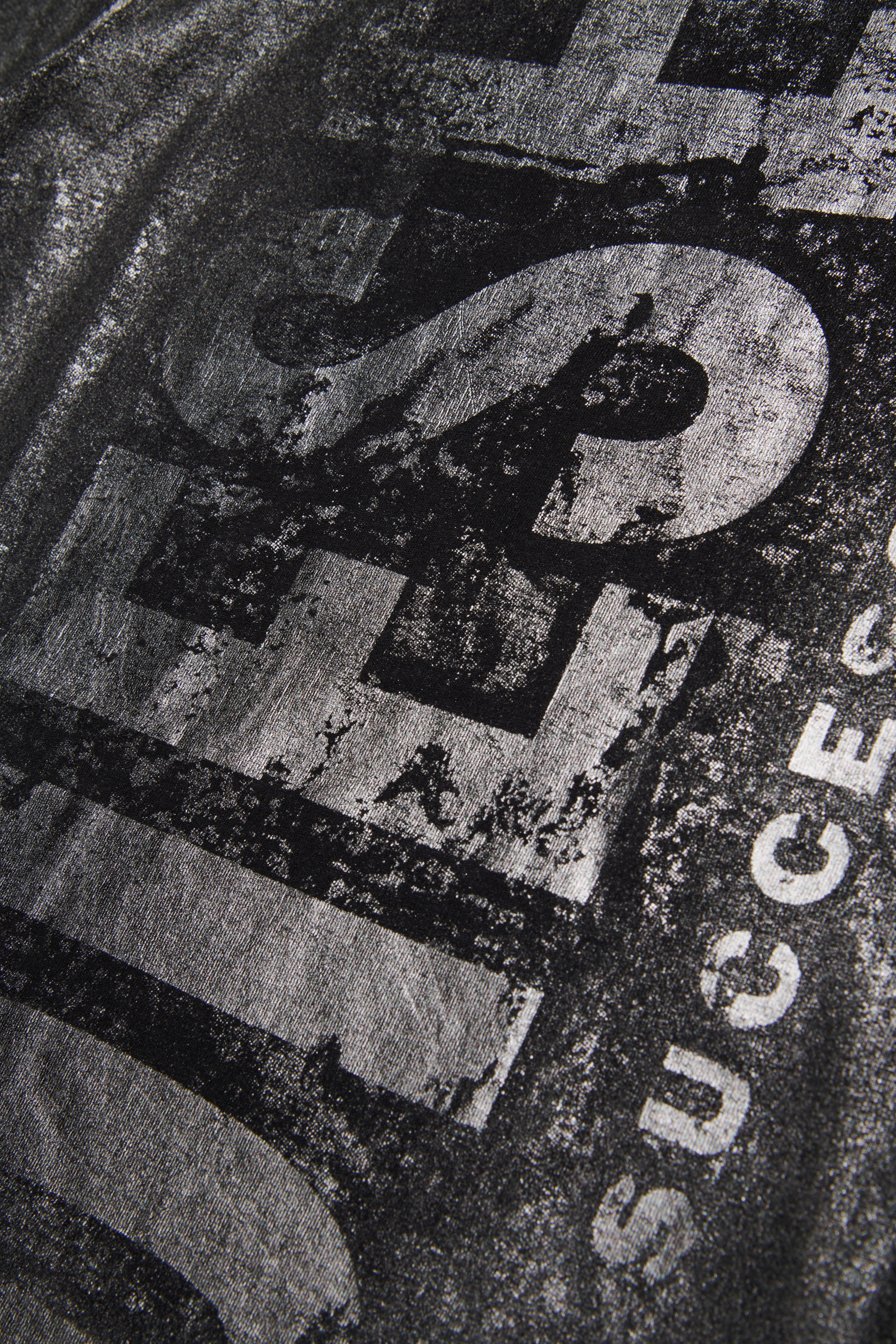 Diesel - TBOXTQ23 OVER, Man's Cotton t-shirt with logo print in Black - 4