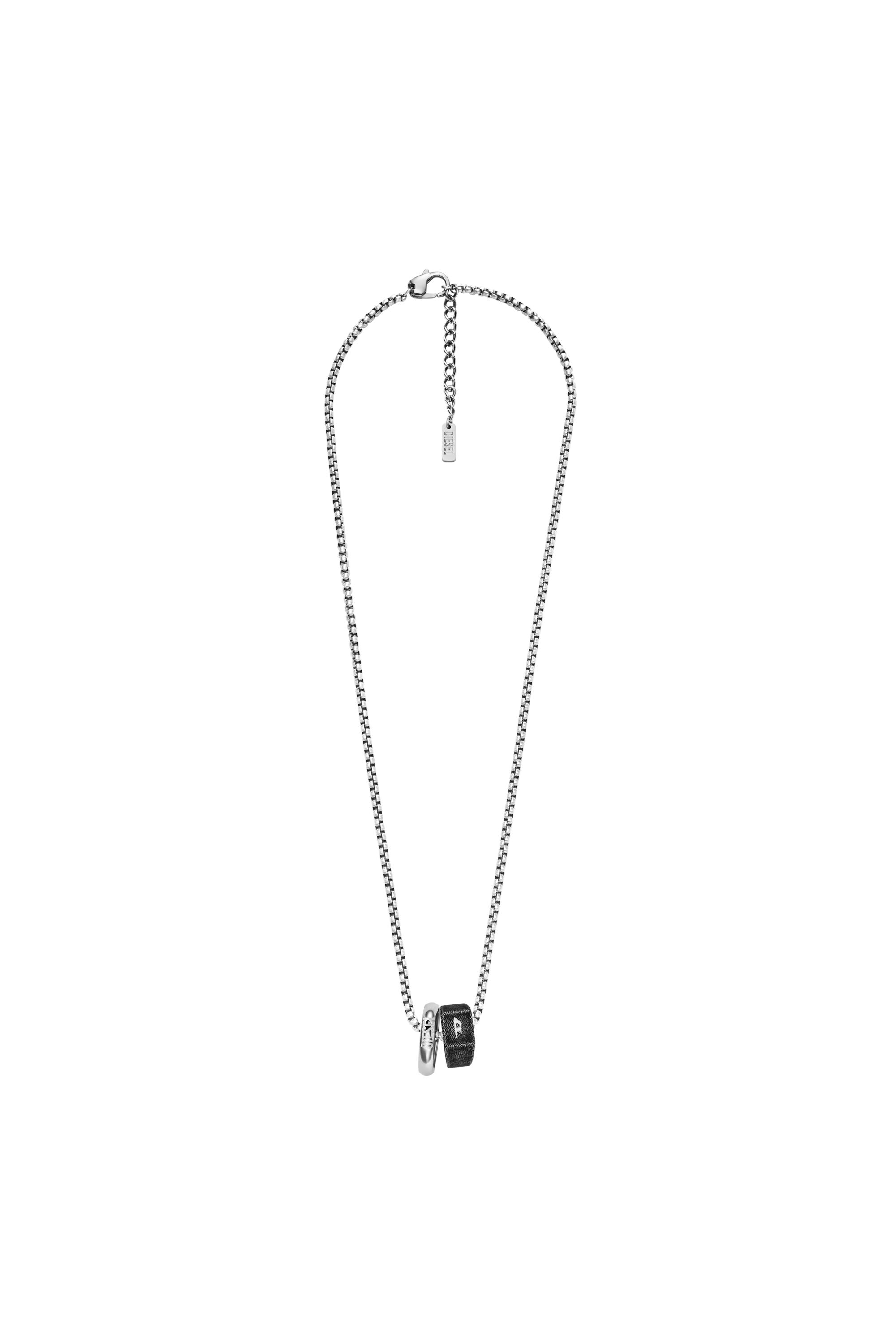 Diesel - DX1654SET JEWELLERY, Unisex's Stainless steel necklace and earring set in Silver - 1