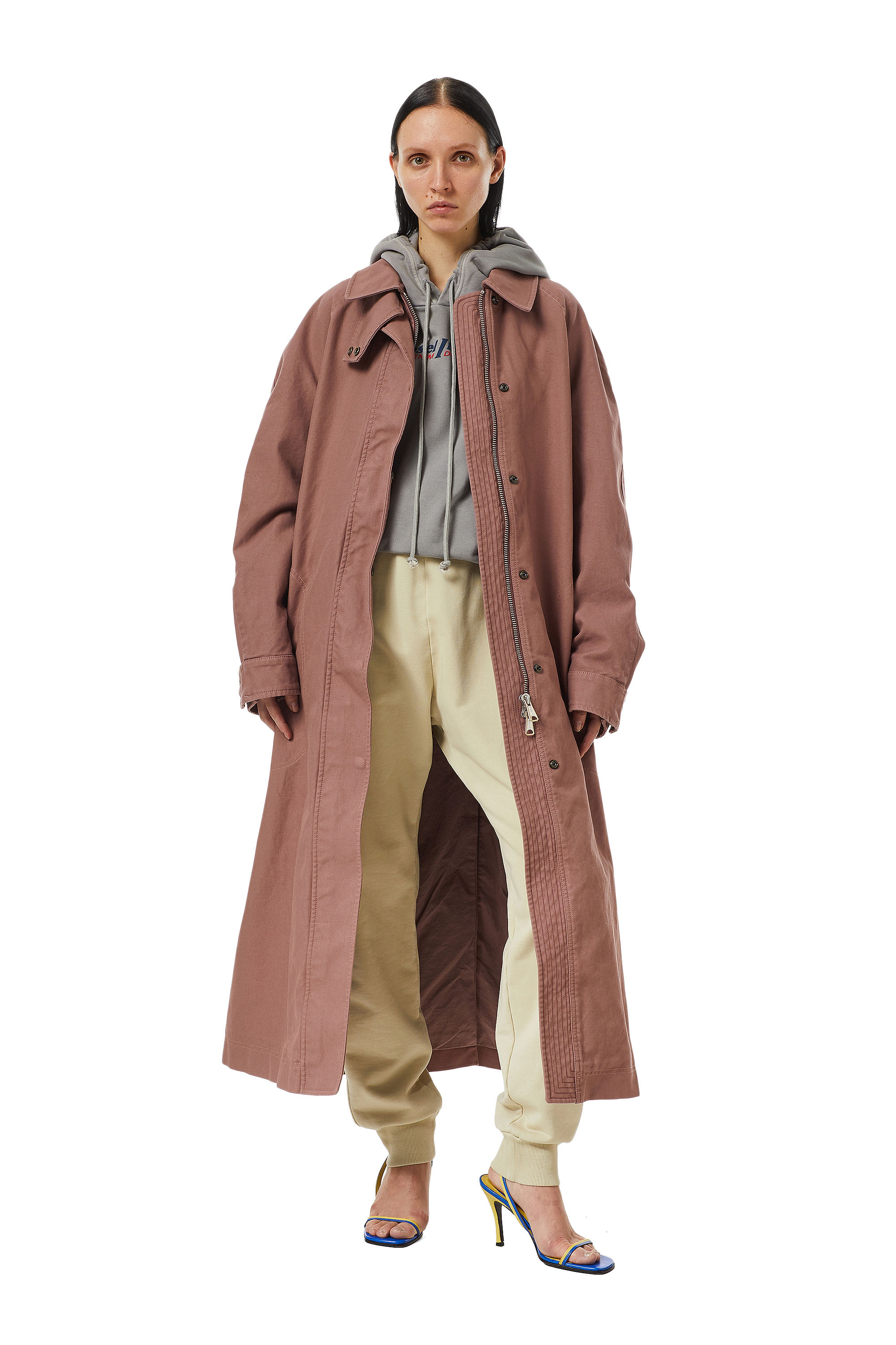 diesel trench coat women's