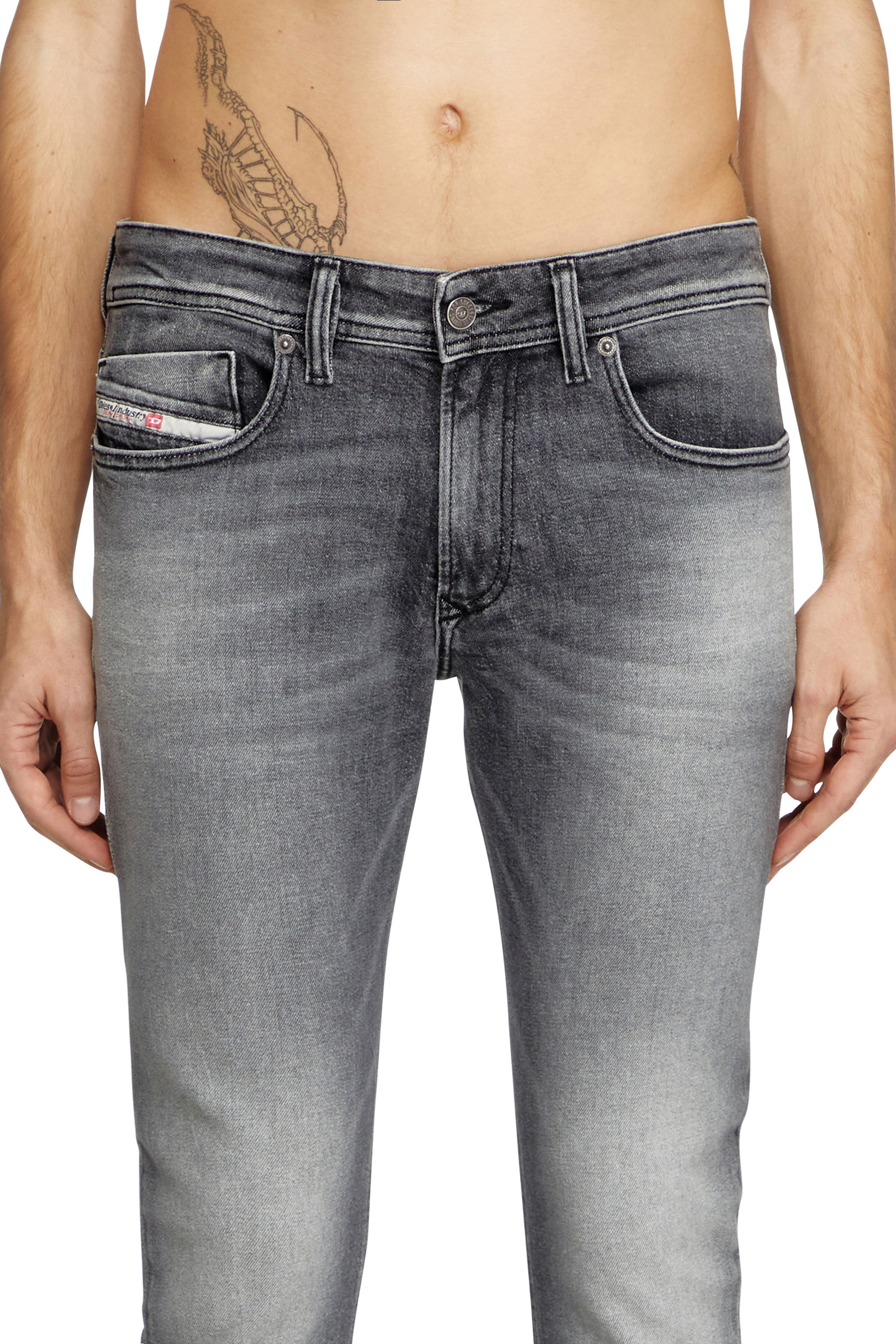 Diesel - Man's Skinny Jeans 1979 Sleenker 0BMBS, Light Grey - 5