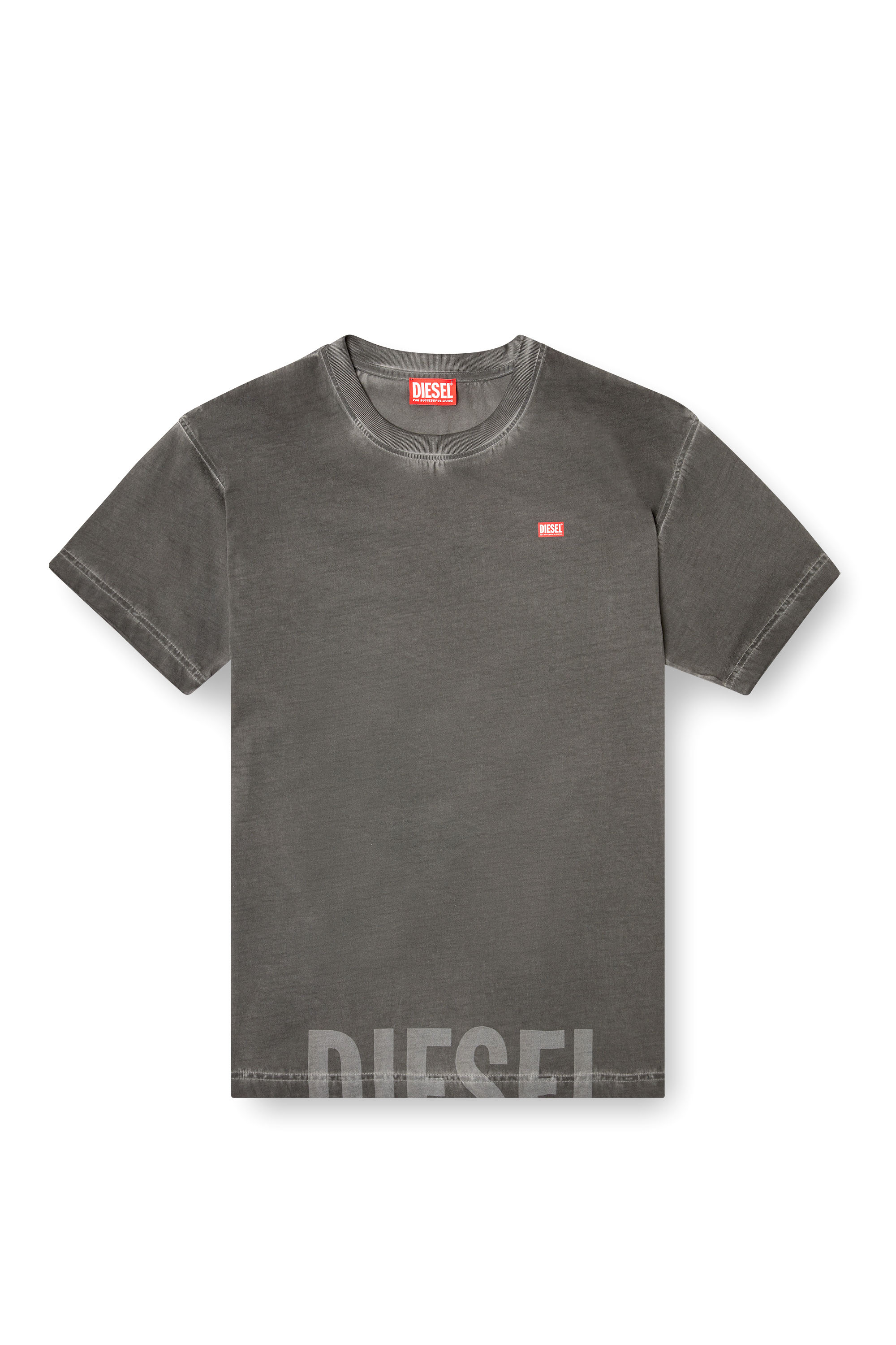Diesel - T-NORM-T7, Man's Crew neck cotton t-shirt with print in Grey - 2