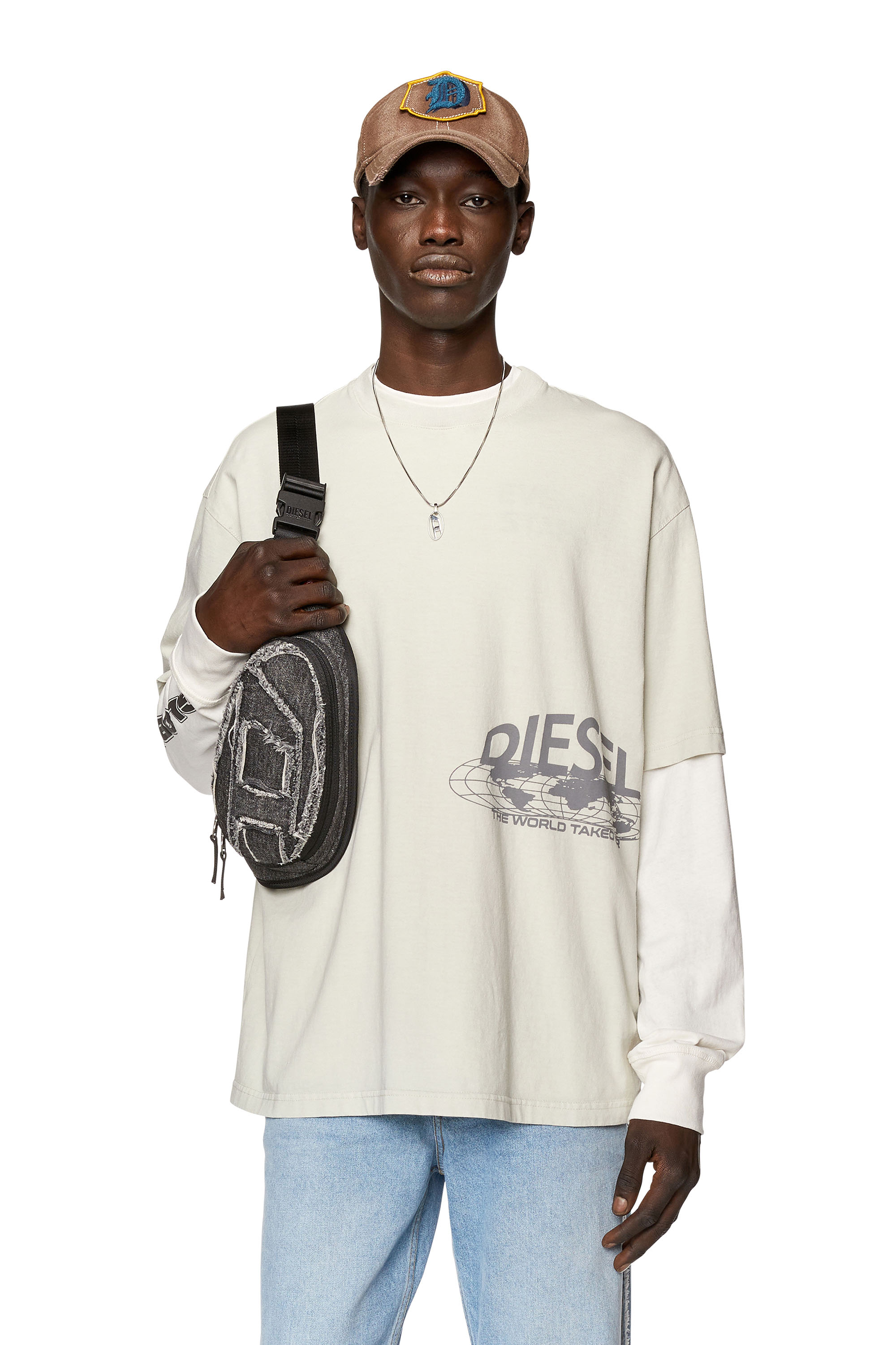 Diesel - T-WASH-L5, Light Grey - Image 1