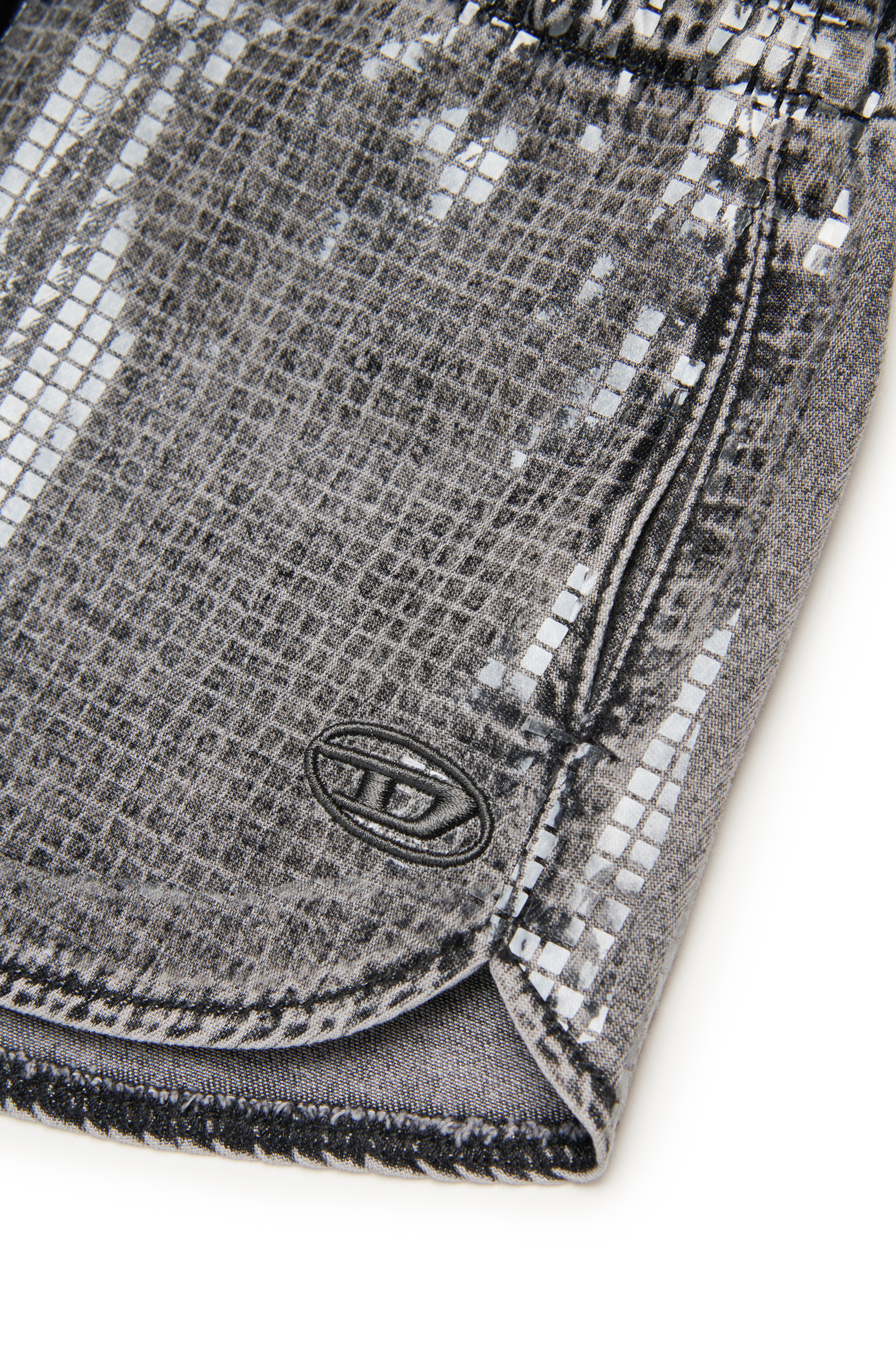 Diesel - PSUNNY, Woman's Track shorts in sequin denim in Black - 4