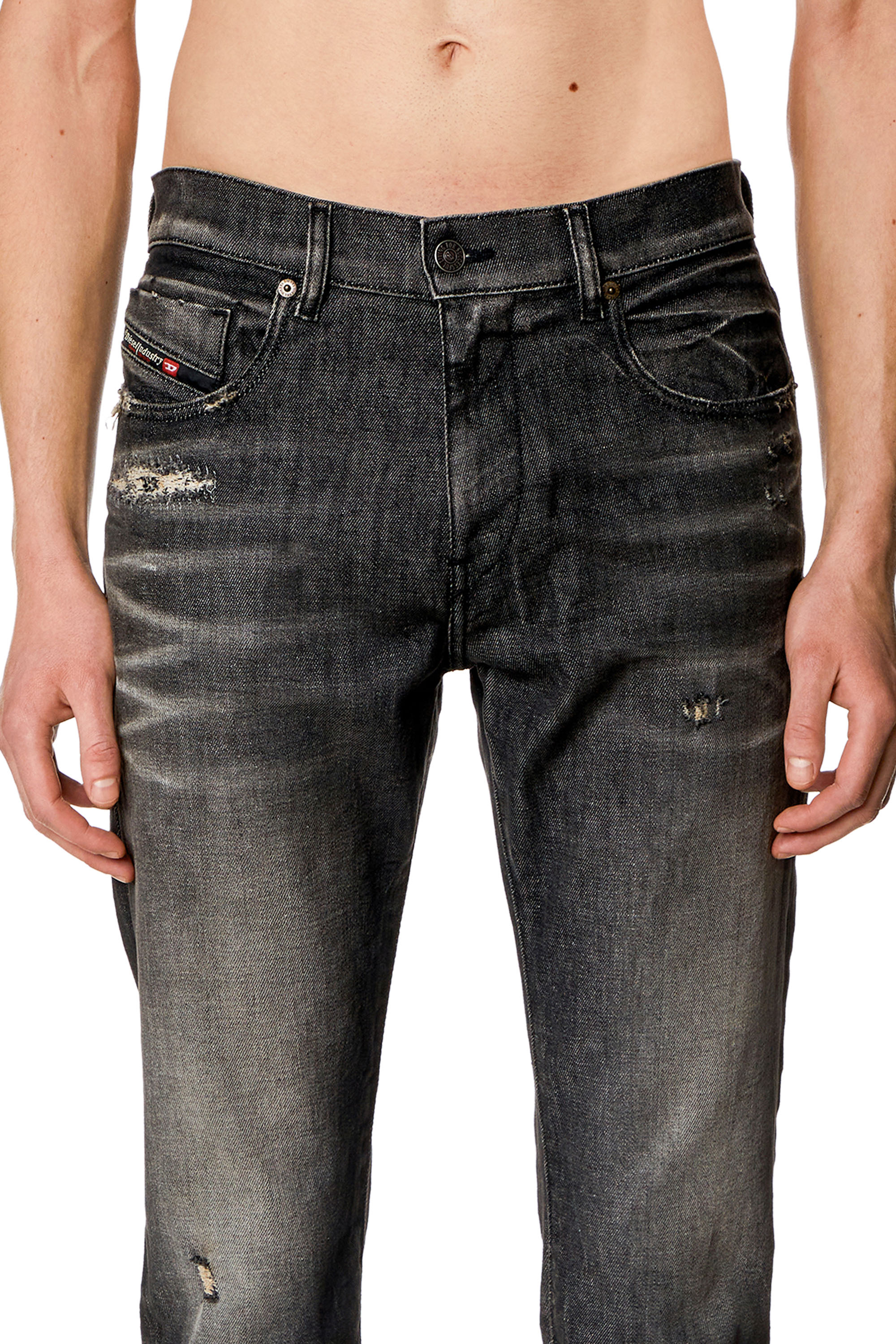 Diesel - Slim Jeans 2019 D-Strukt 09H51, Black/Dark grey - Image 4