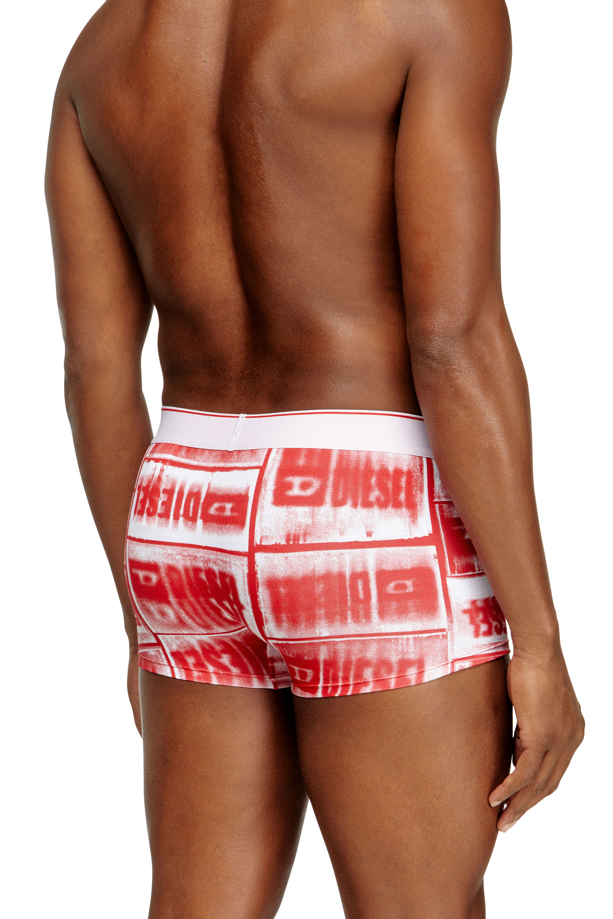 Diesel - DAMIEN-D-BOX-3PACK, Man's 3-pack boxer briefs in stretch cotton in Red/White - 4