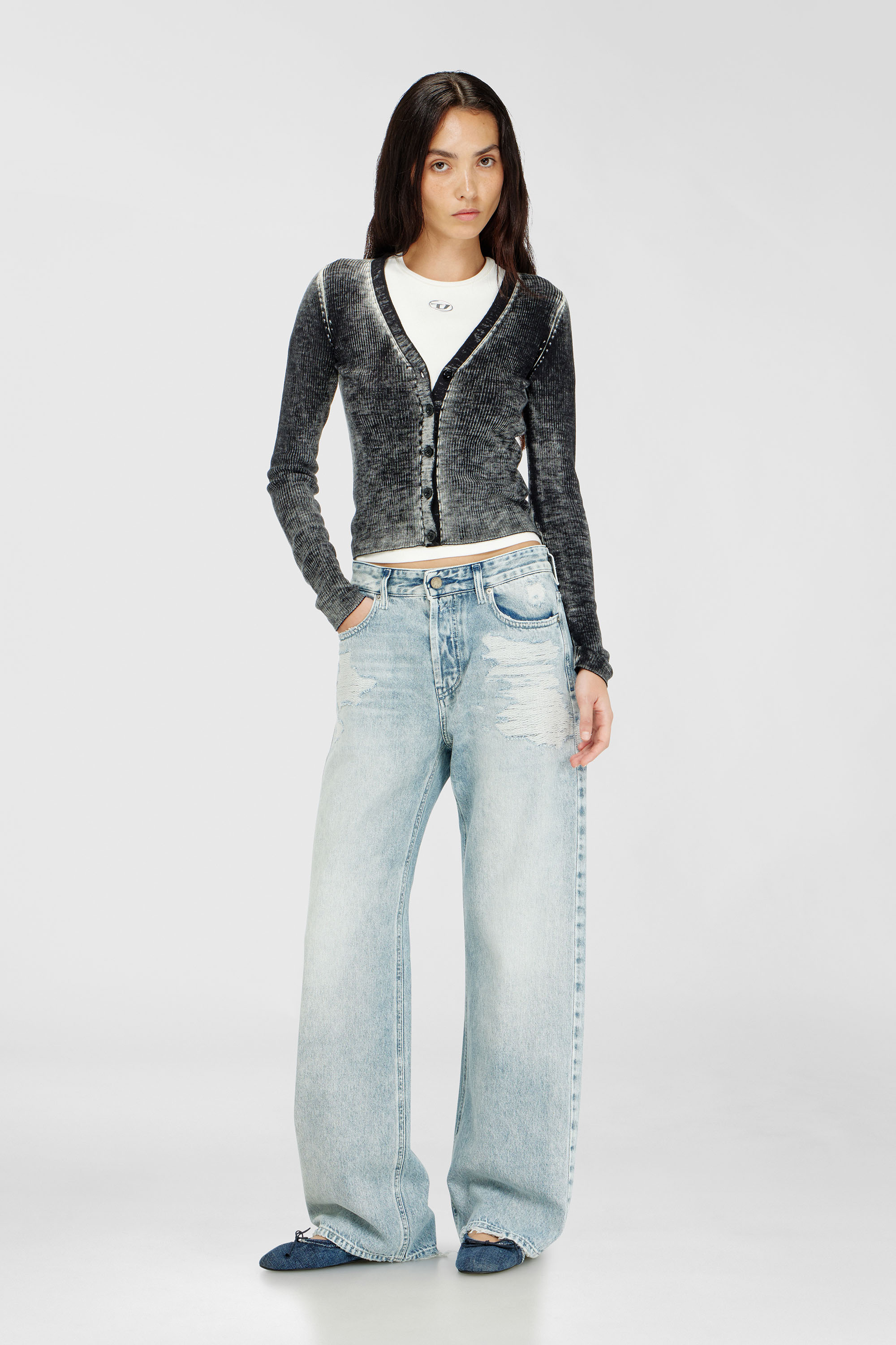 Diesel - Woman's Relaxed Jeans 1990 D-Waigee 09R51, Light Blue - 1