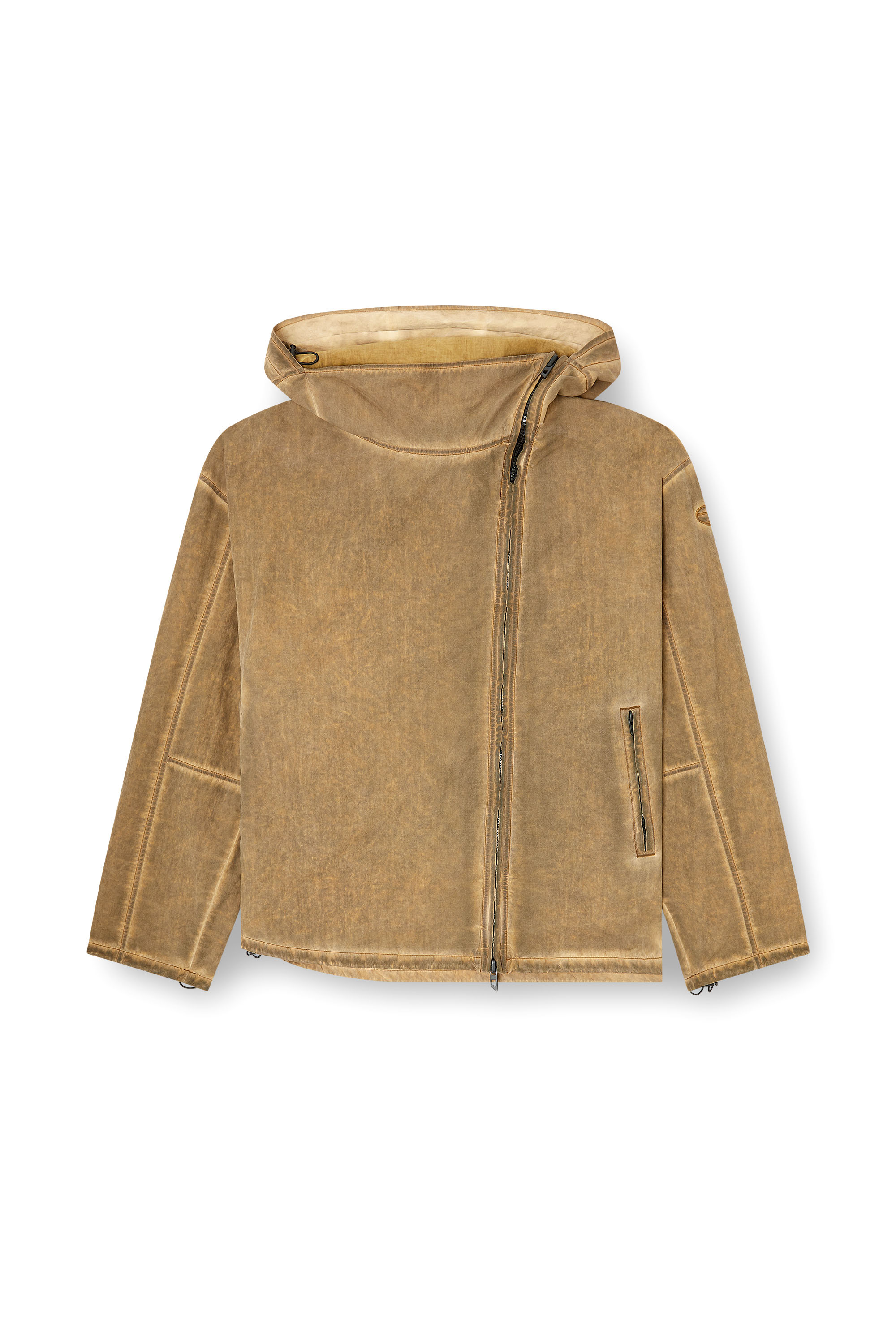Diesel - J-SQUAD-TREAT, Man's Dirt-effect hooded jacket in Taslan in null - 3
