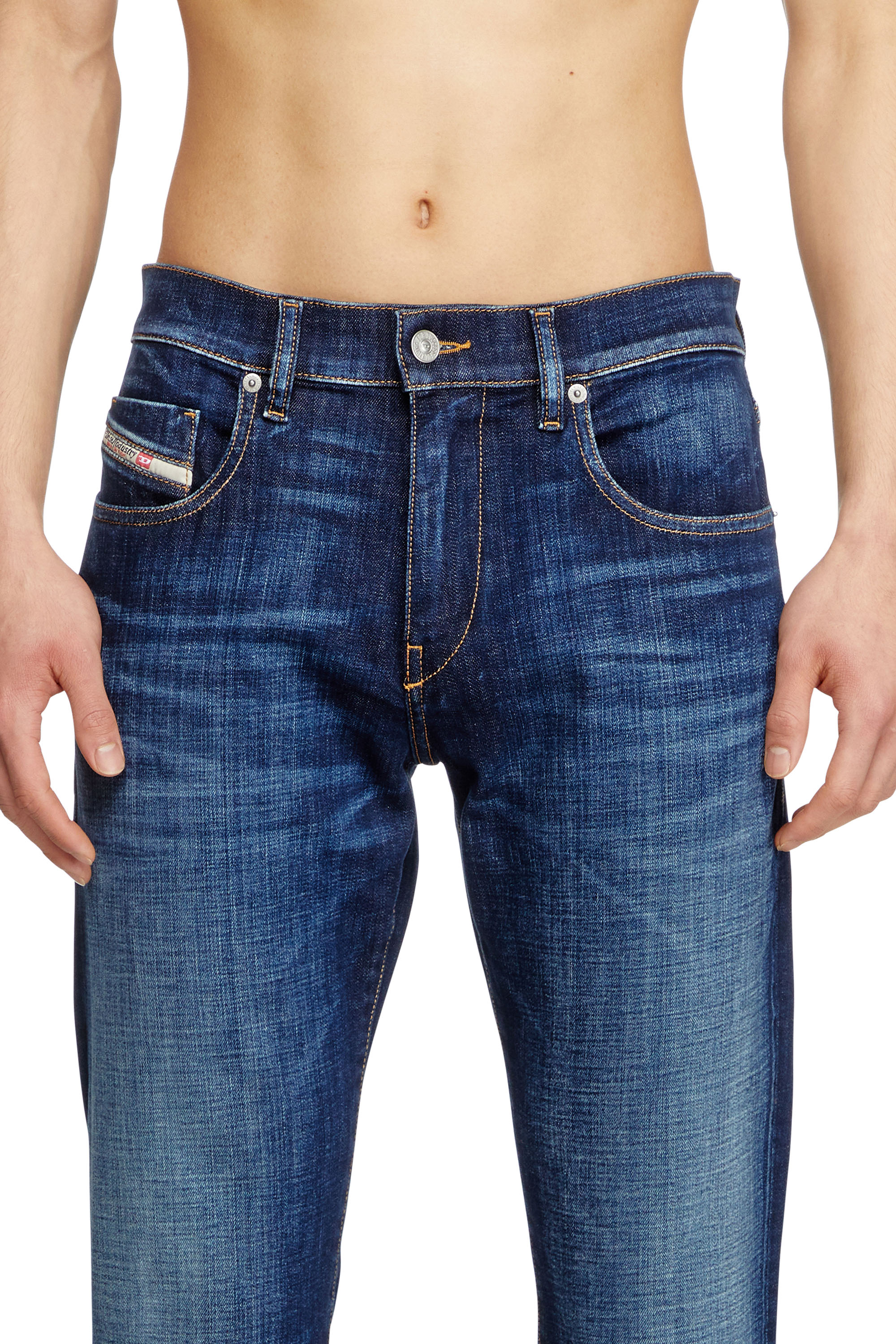 Slim Jeans 2019 D-Strukt 09L61, Medium blue Diesel - Man's Slim Jeans 2019 D-Strukt 09L61, Medium blue - 5